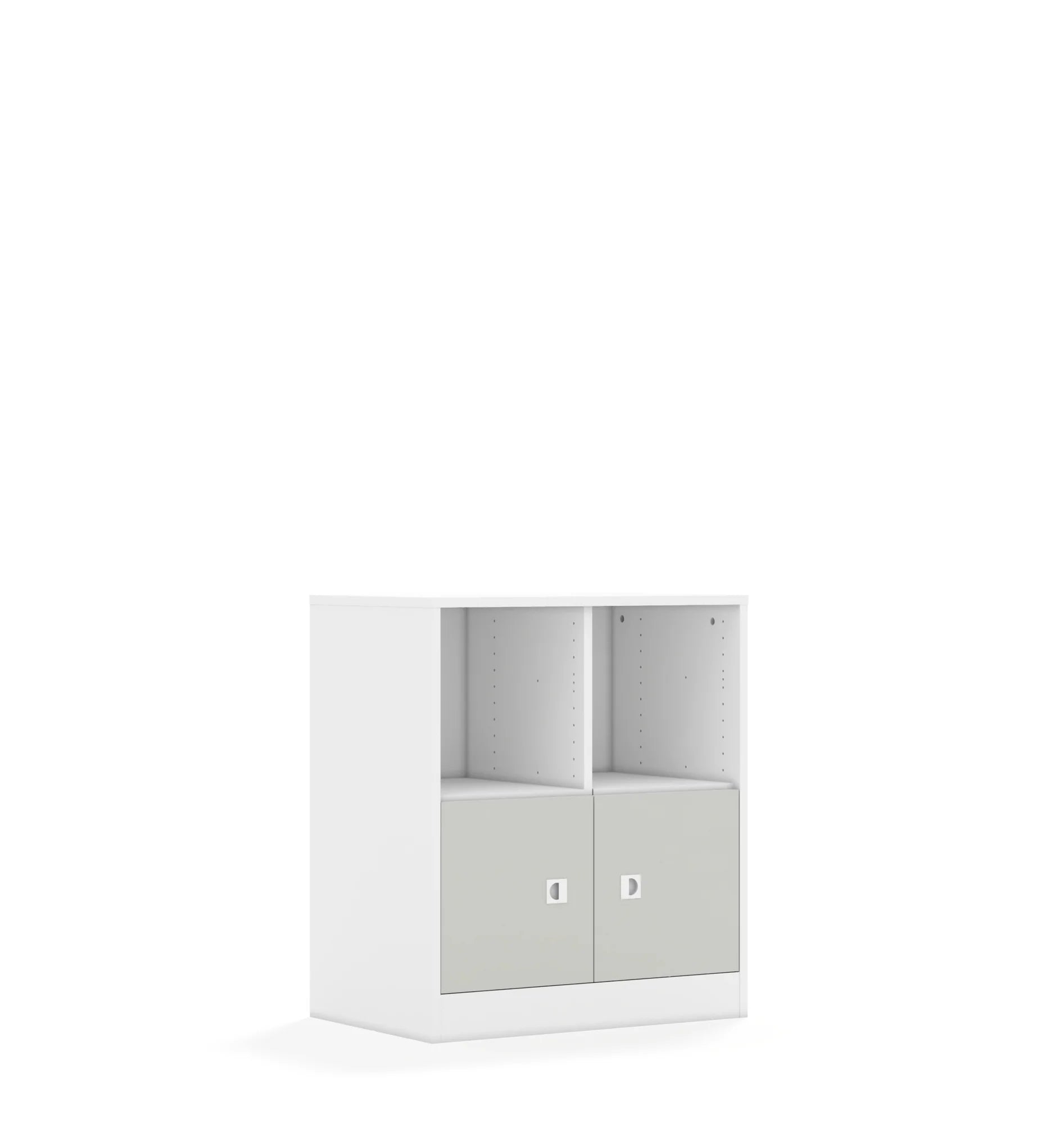 Regał BLOX 70 2PP 2F1 706x466x813 – biały / jasny szary