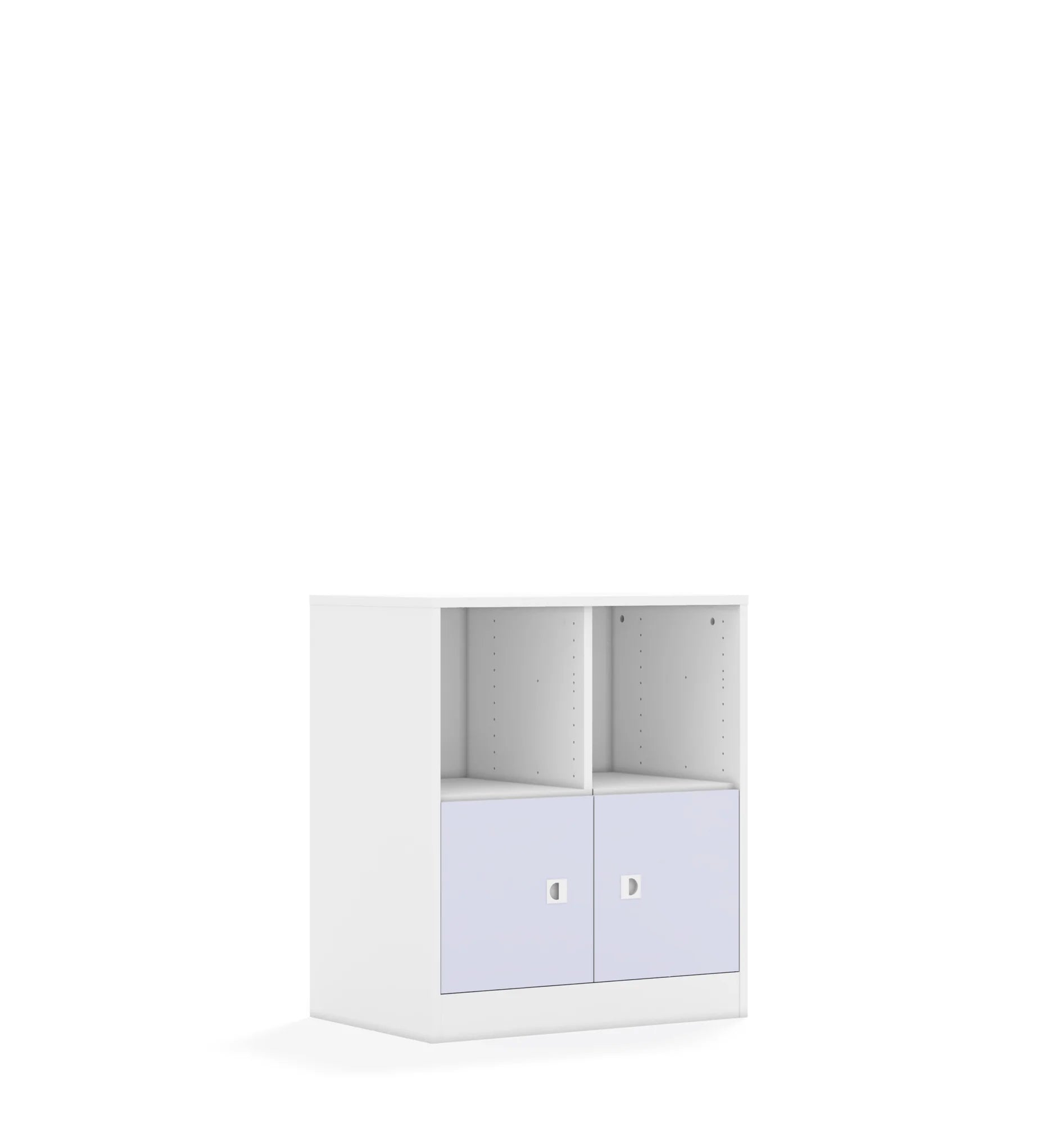 Regał BLOX 70 2PP 2F1 706x466x813 – biały / pastelowy fioletowy