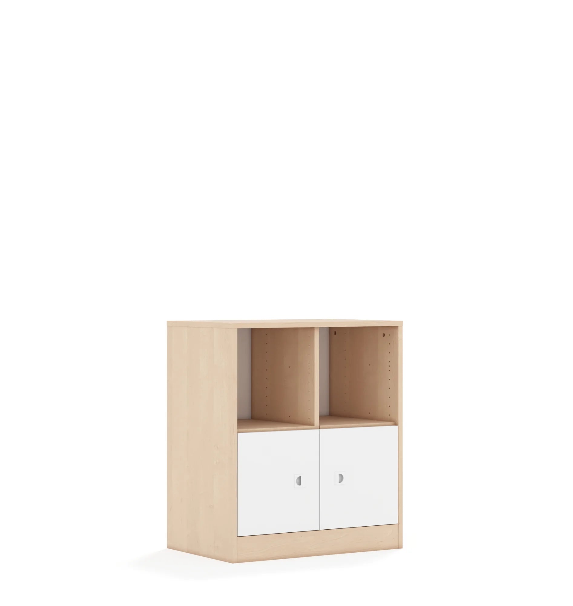 Regał BLOX 70 2PP 2F1 706x466x813 – brzoza / biały