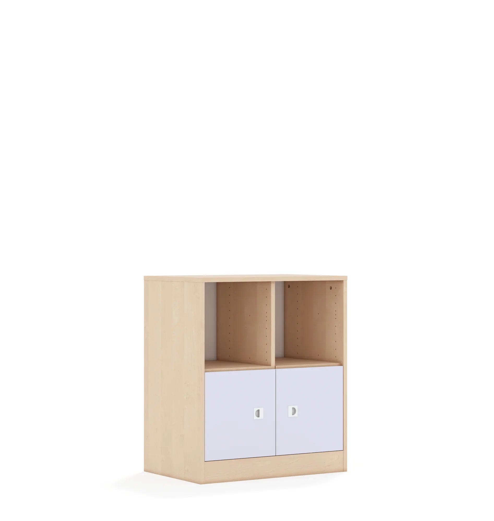 Regał BLOX 70 2PP 2F1 706x466x813 – brzoza / pastelowy fioletowy