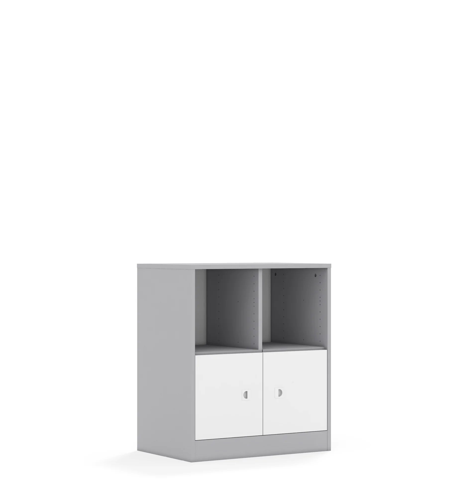 Regał BLOX 70 2PP 2F1 706x466x813 – szary / biały