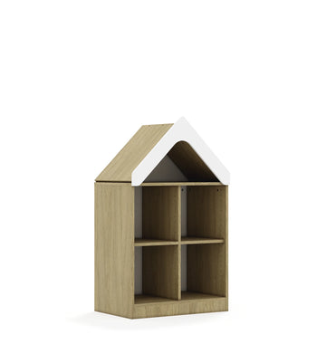 Regał BLOX 70 2PP z daszkiem 706x466x1223 – dąb