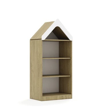 Regał BLOX 70 3P z daszkiem 706x466x1575 – dąb