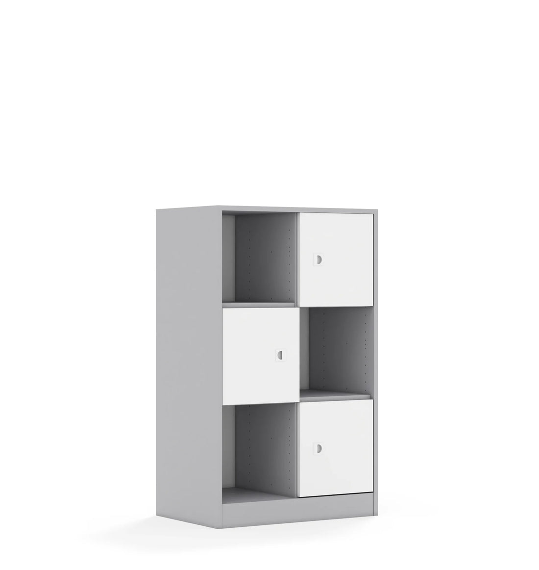 Regał BLOX 70 3PP 3F1 706x466x1165 – dąb / biały