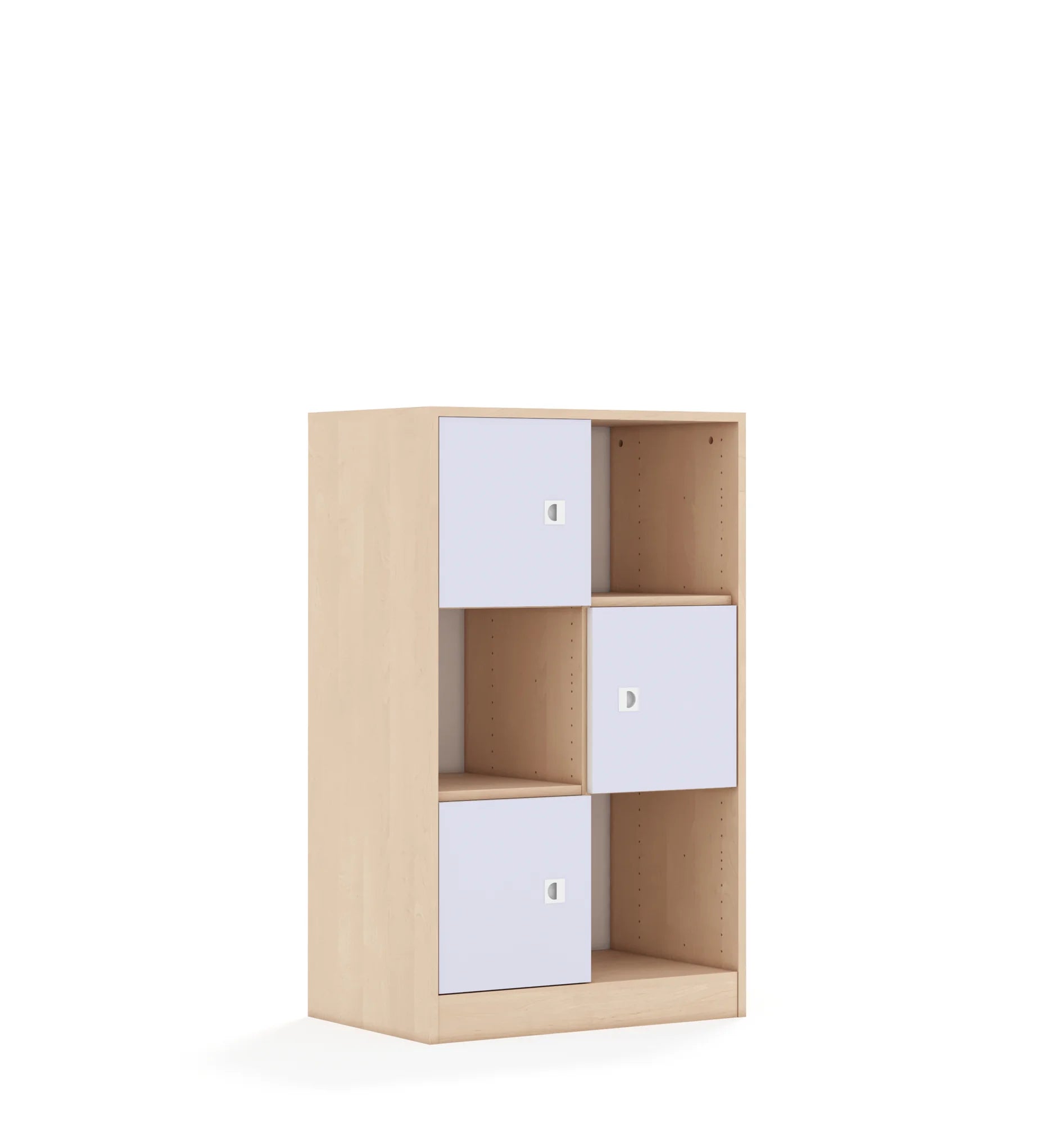 Regał BLOX 70 3PP 3F1 706x466x1165 – brzoza / pastelowy fioletowy