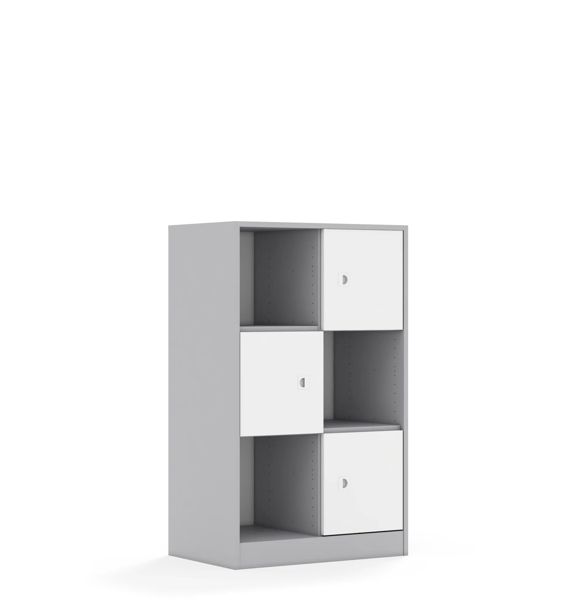 Regał BLOX 70 3PP 3F1 706x466x1165 – szary / biały