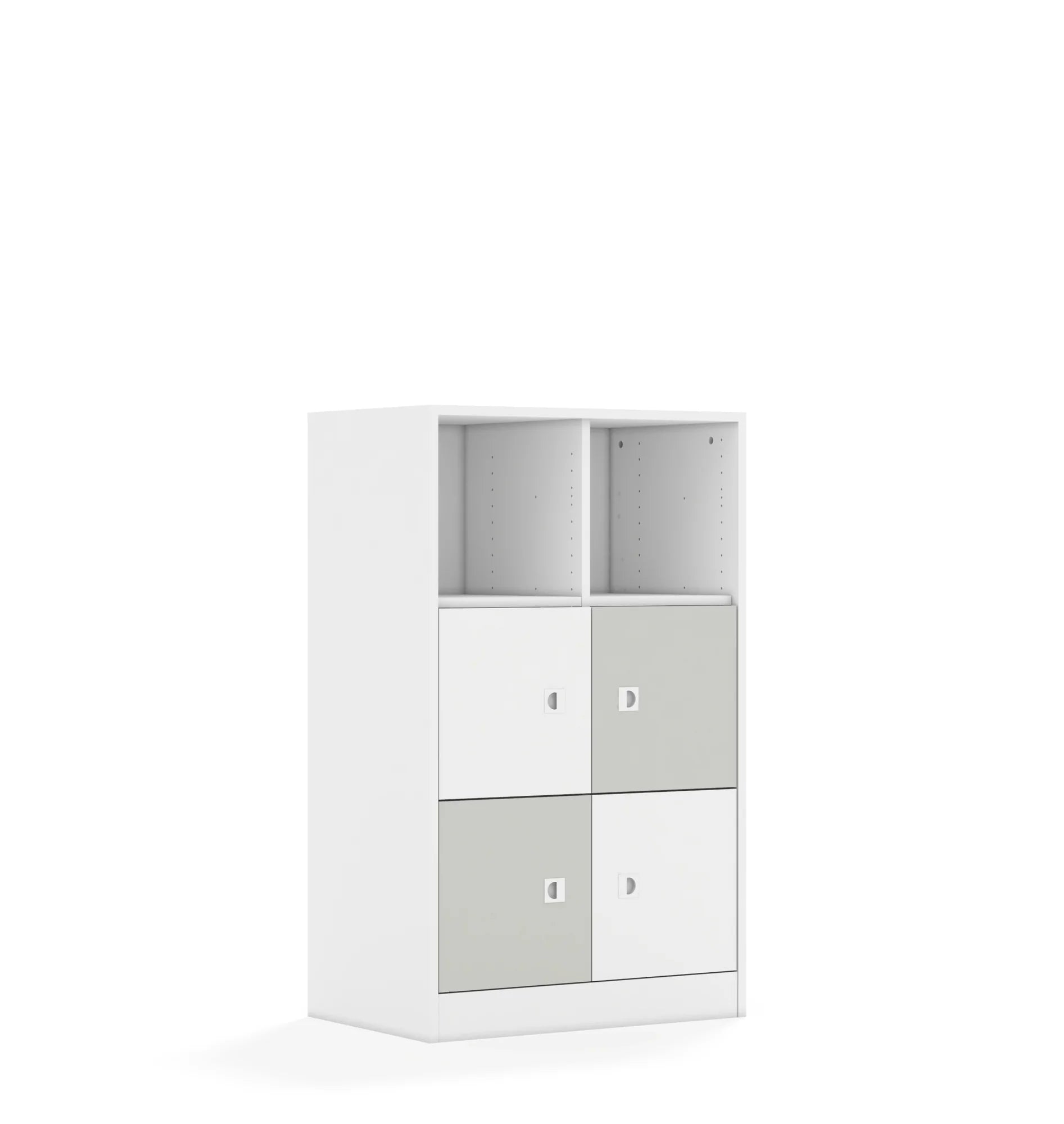 Regał BLOX 70 3PP 4F1 706x466x1165 – biały / biały/jasny szary