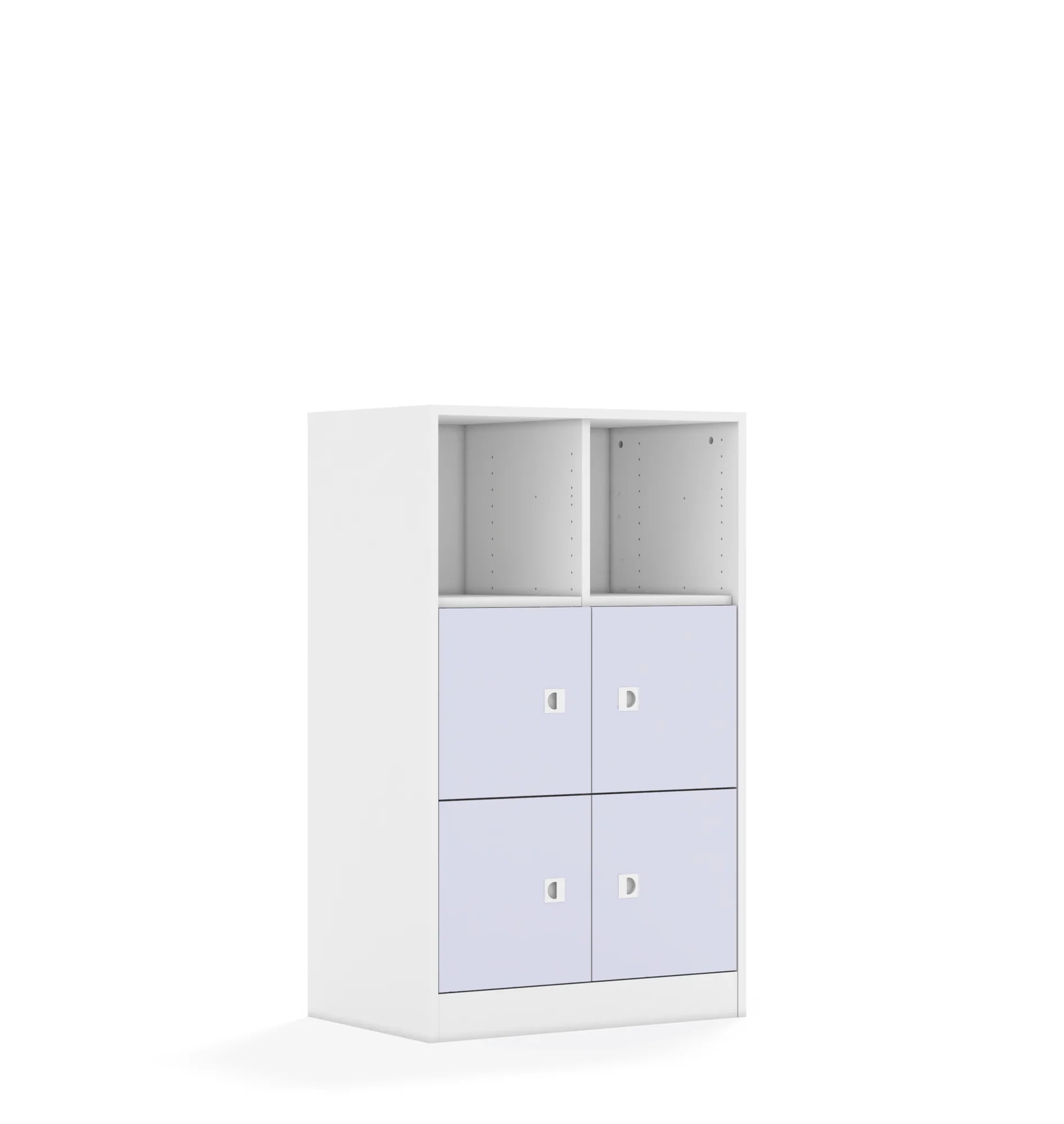 Regał BLOX 70 3PP 4F1 706x466x1165 – biały / pastelowy fioletowy