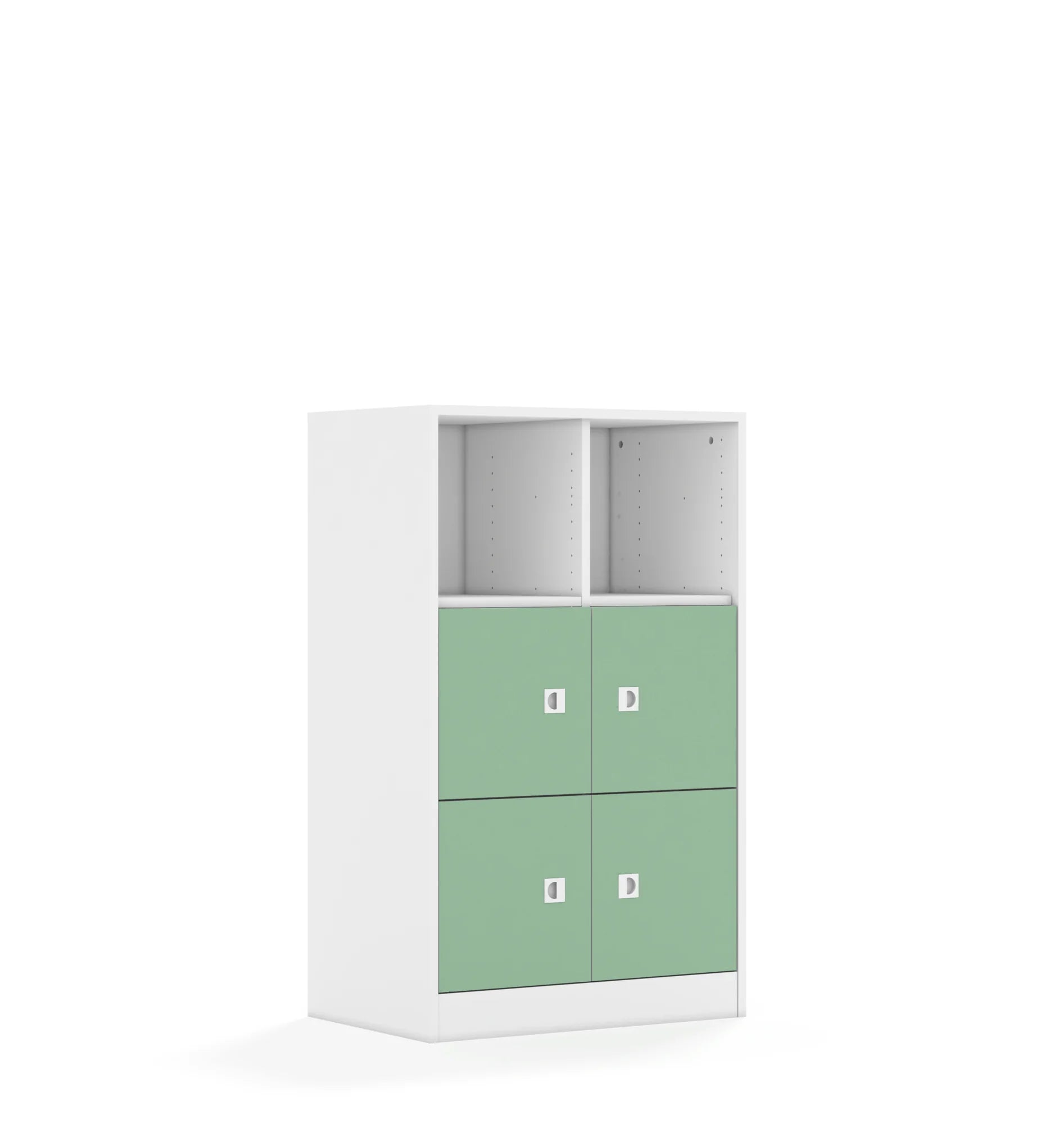 Regał BLOX 70 3PP 4F1 706x466x1165 – biały / pastelowy zielony
