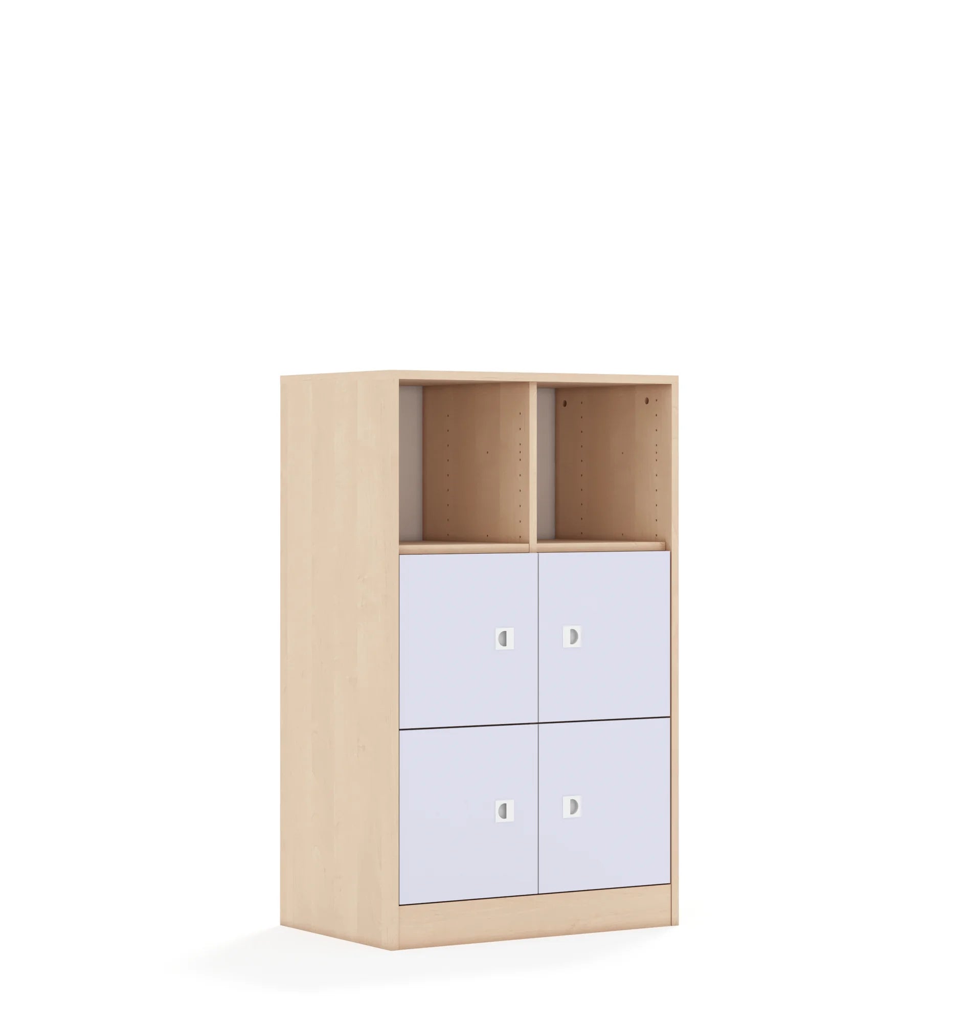 Regał BLOX 70 3PP 4F1 706x466x1165 – brzoza / pastelowy fioletowy