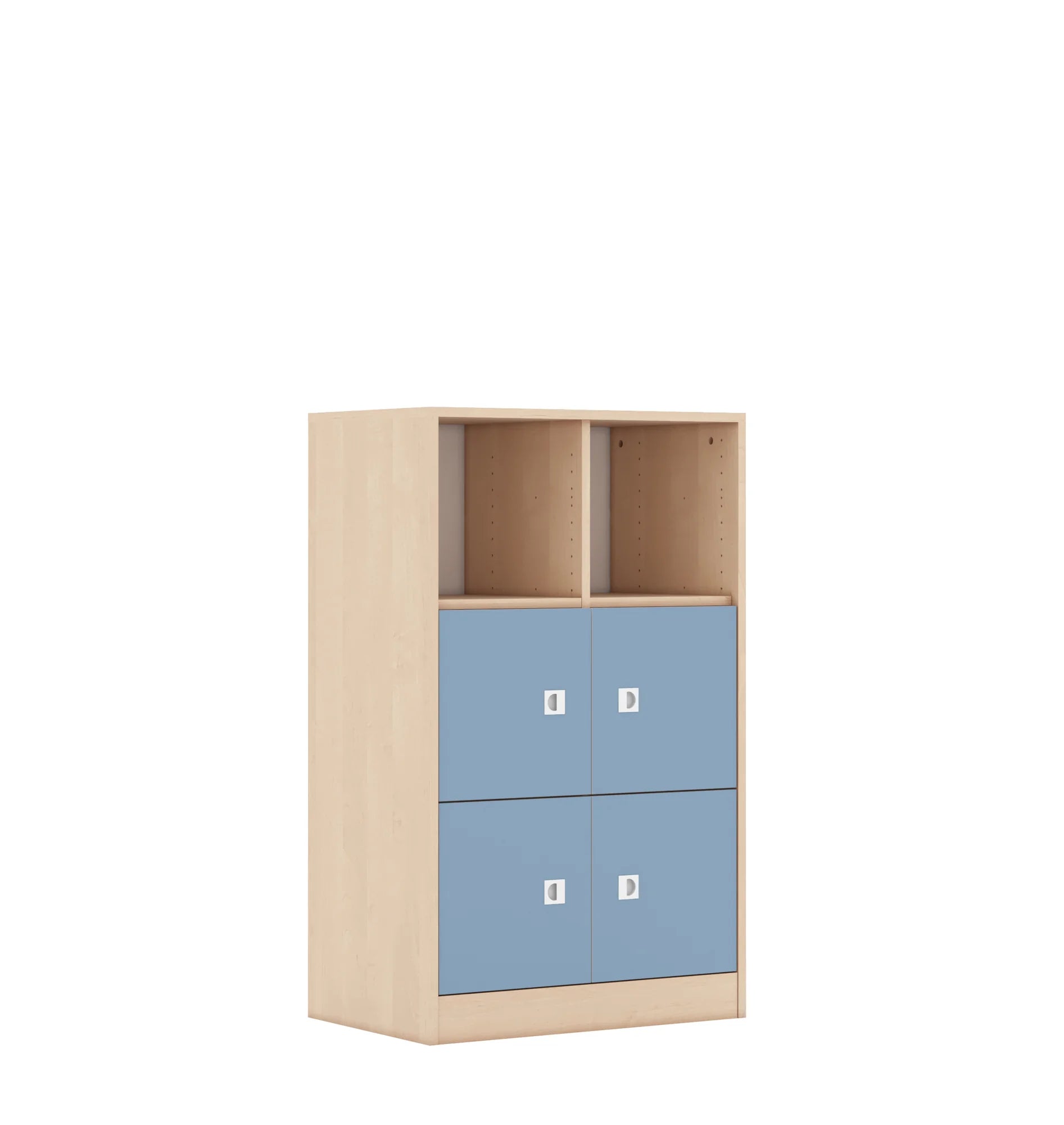 Regał BLOX 70 3PP 4F1 706x466x1165 – brzoza / pastelowy niebieski