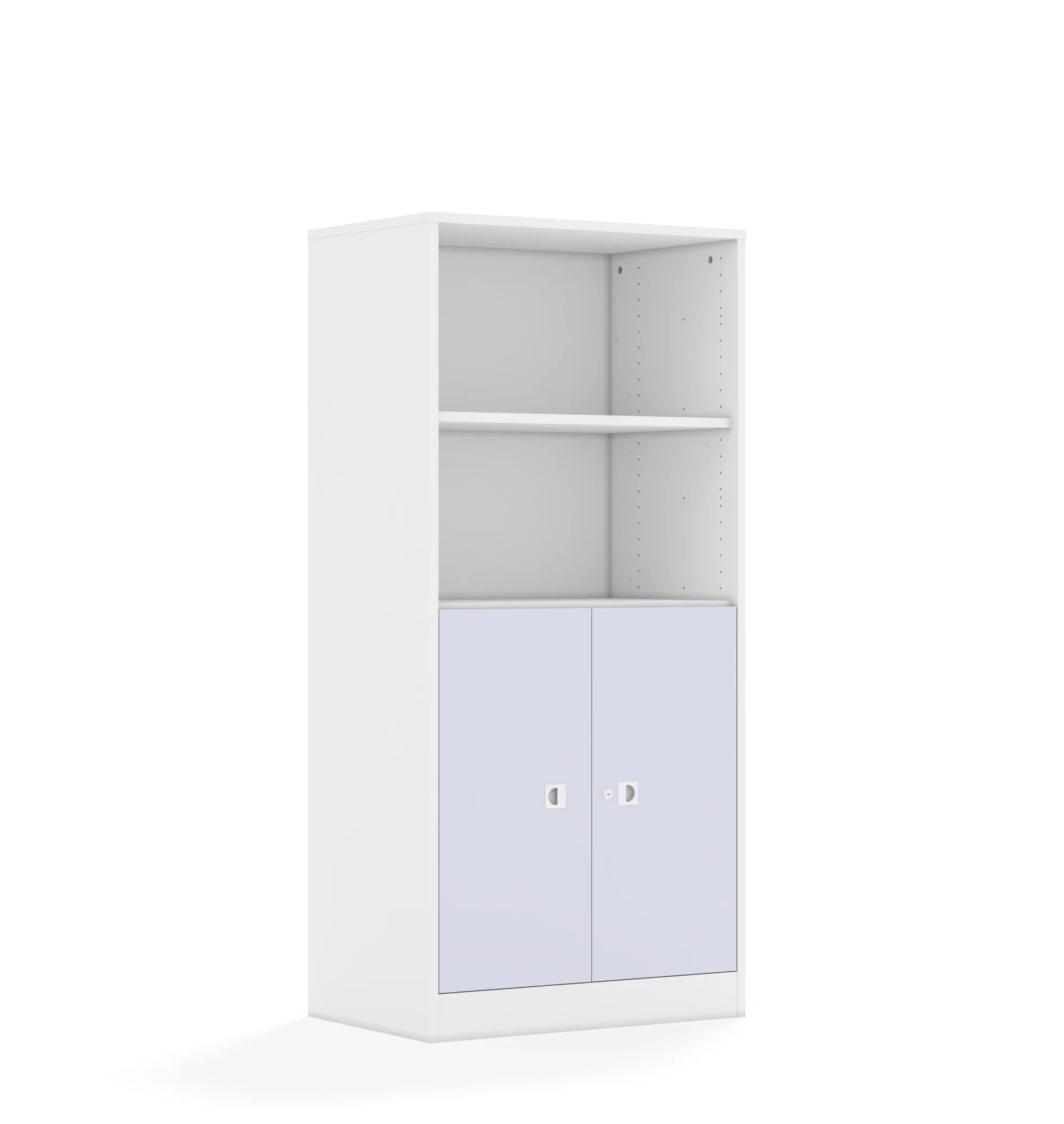 Regał BLOX 70 4P 2F2 706x466x1517 – biały / pastelowy fioletowy