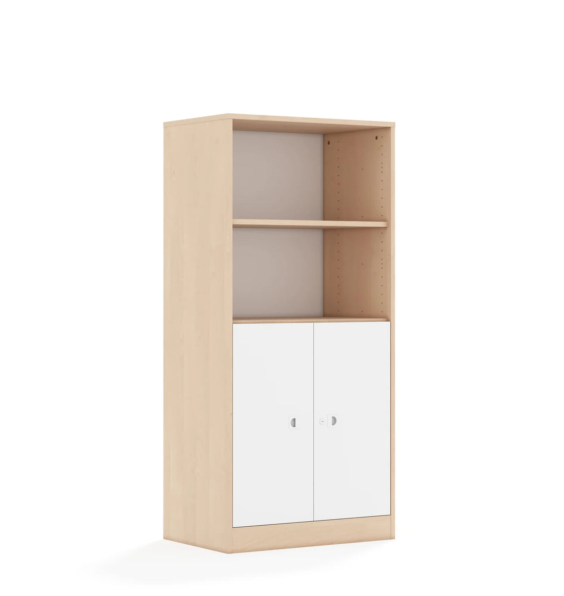 Regał BLOX 70 4P 2F2 706x466x1517 – dąb / biały