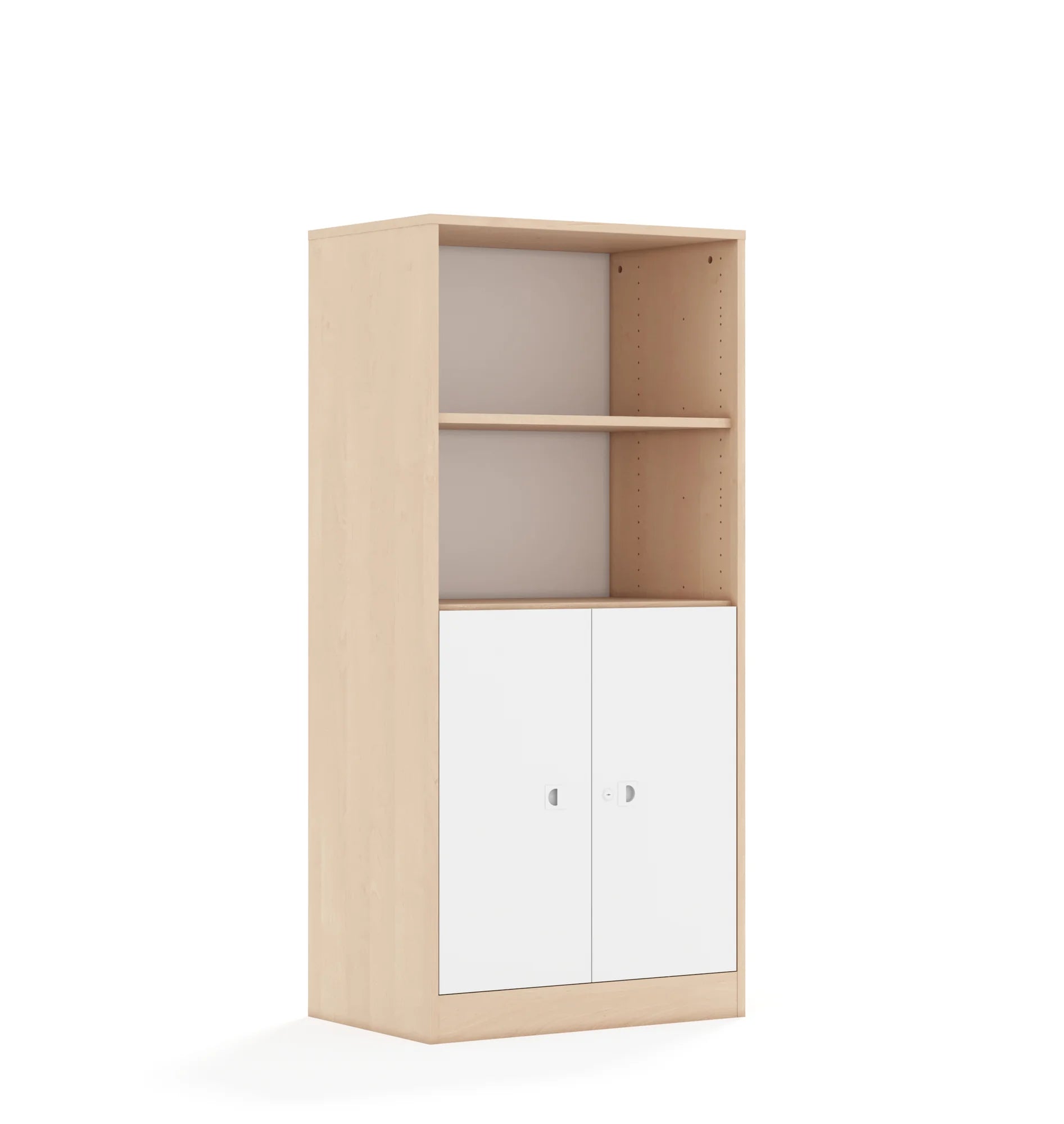 Regał BLOX 70 4P 2F2 706x466x1517 – brzoza / biały