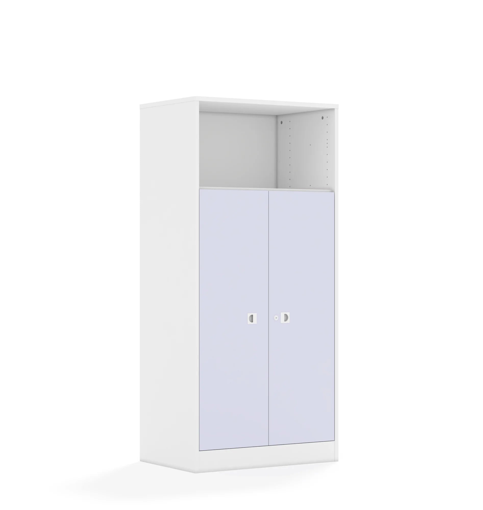 Regał BLOX 70 4P 2F3 706x466x1517 – biały / pastelowy fioletowy
