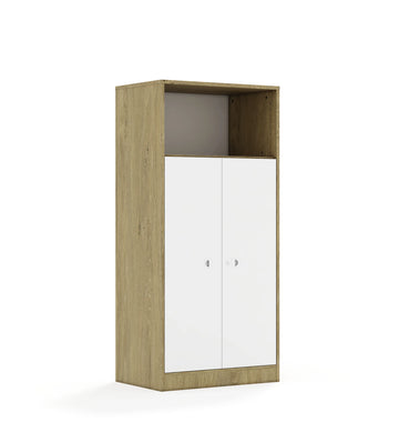 Regał BLOX 70 4P 2F3 706x466x1517 – dąb / biały