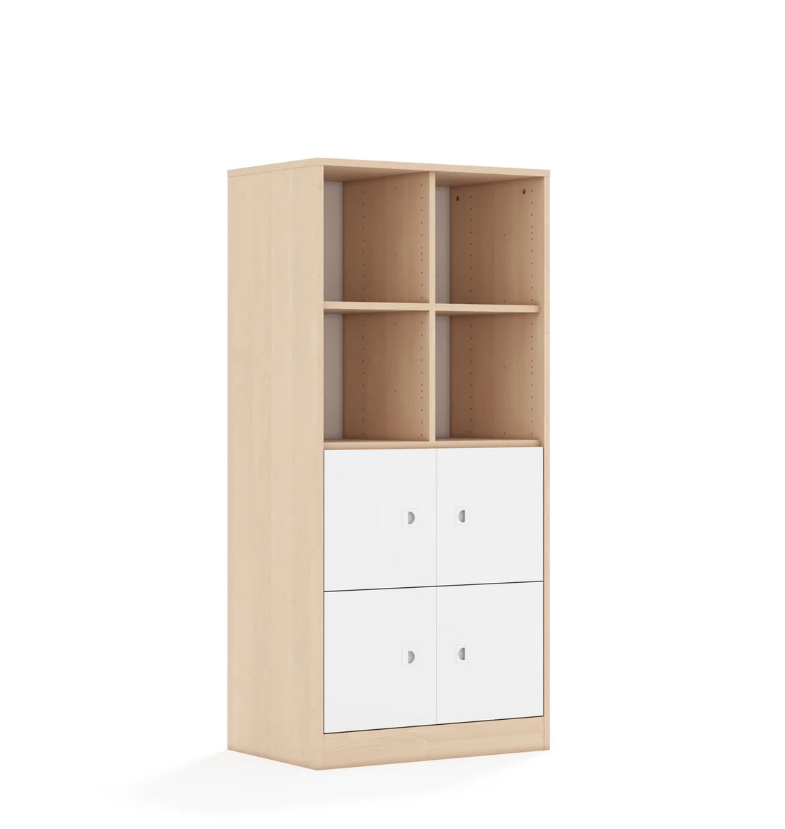 Regał BLOX 70 4PP 4F1 706x466x1517 – dąb / biały