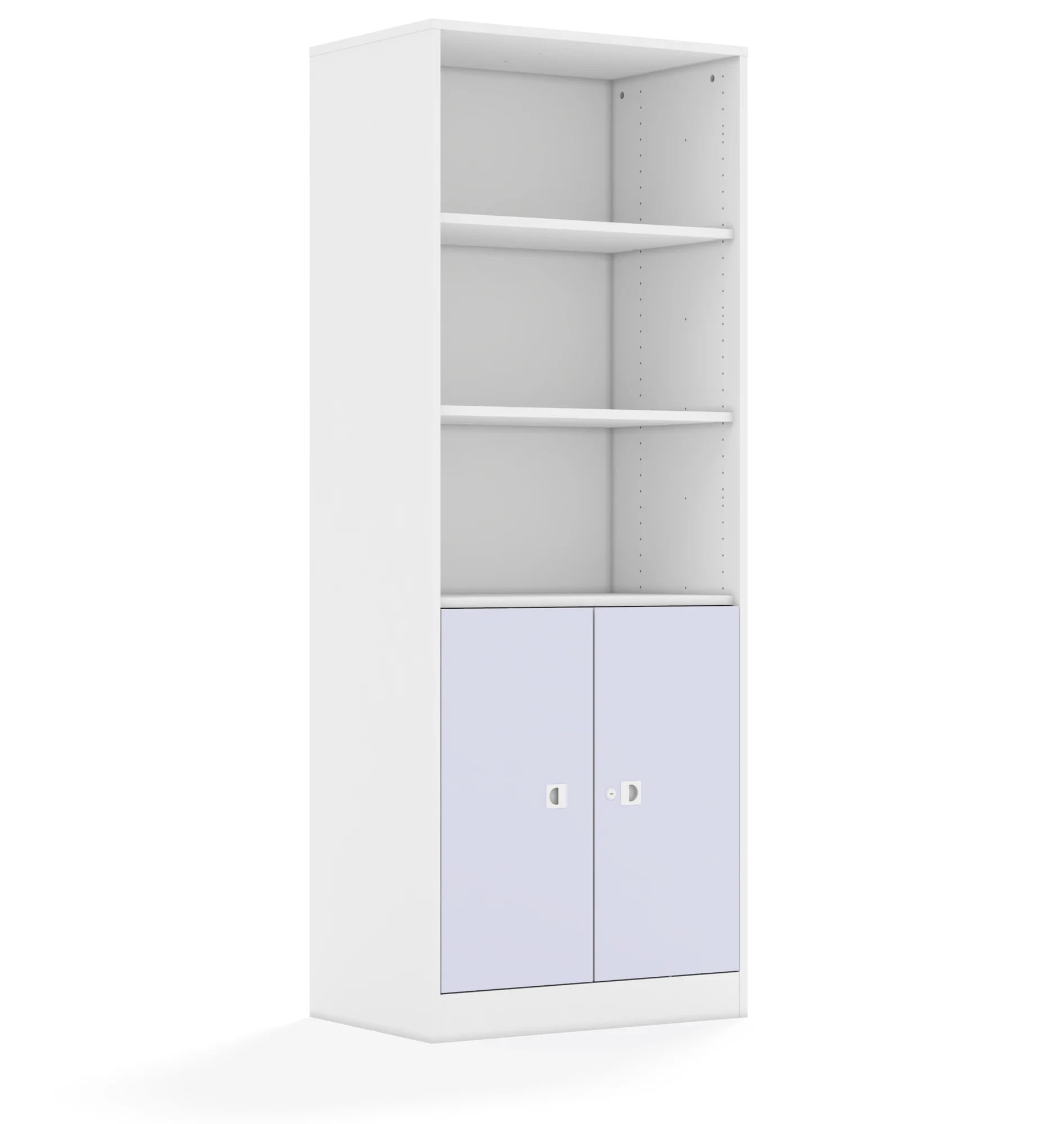 Regał BLOX 70 5P 2F2 706x466x1869 – biały / pastelowy fioletowy