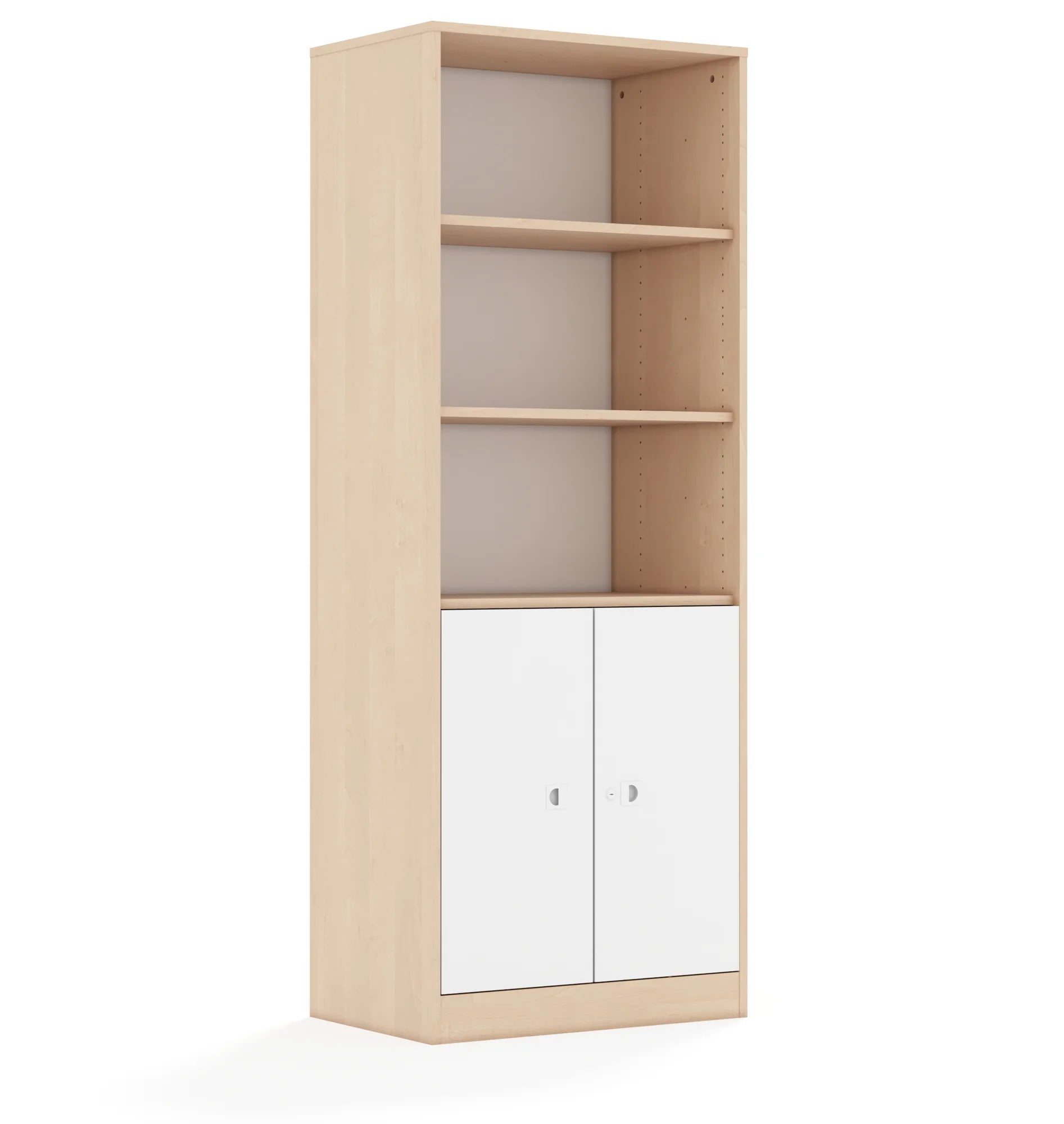 Regał BLOX 70 5P 2F2 706x466x1869 – brzoza / biały