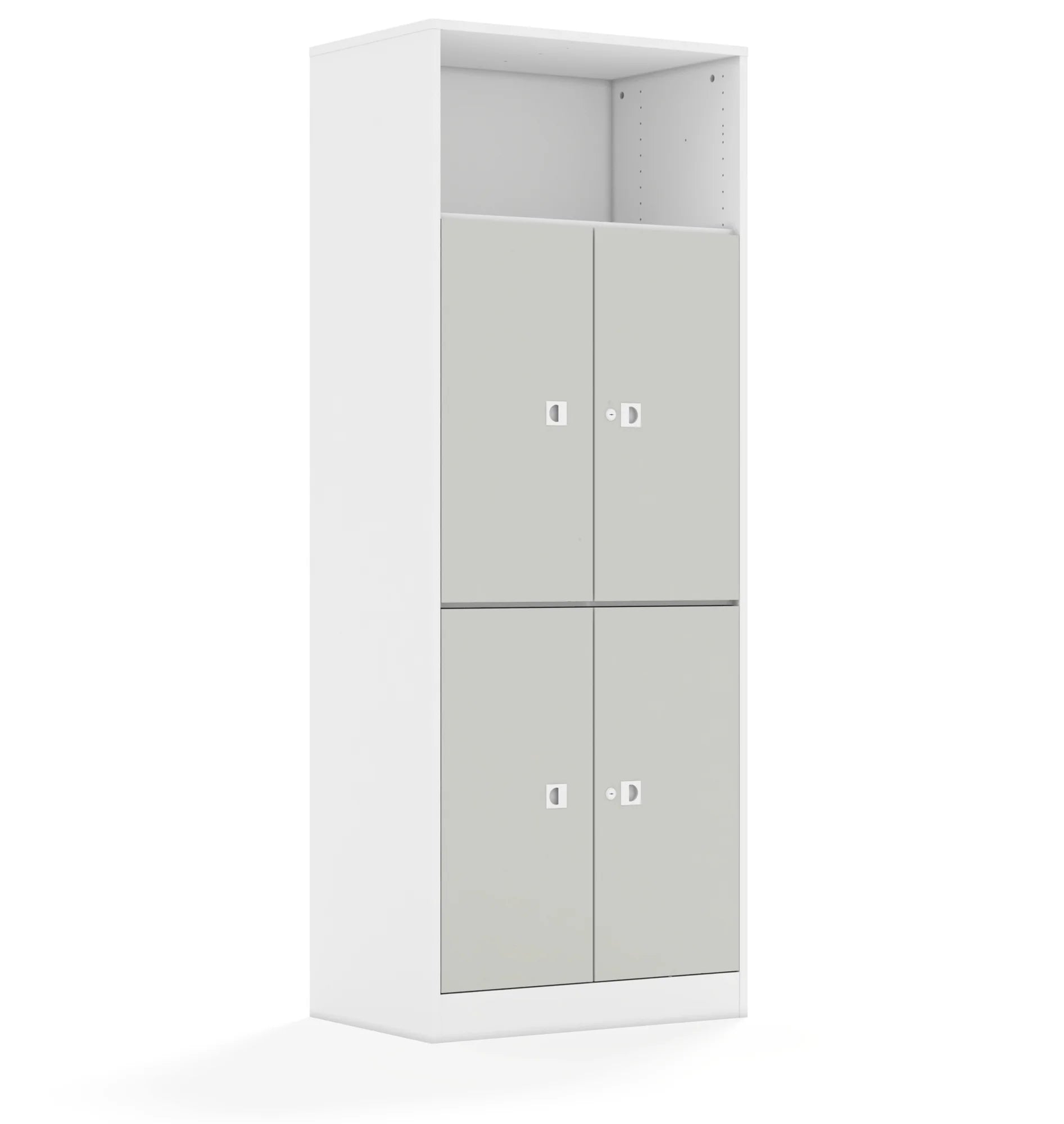 Regał BLOX 70 5P 4F2 706x466x1869 – biały / jasny szary