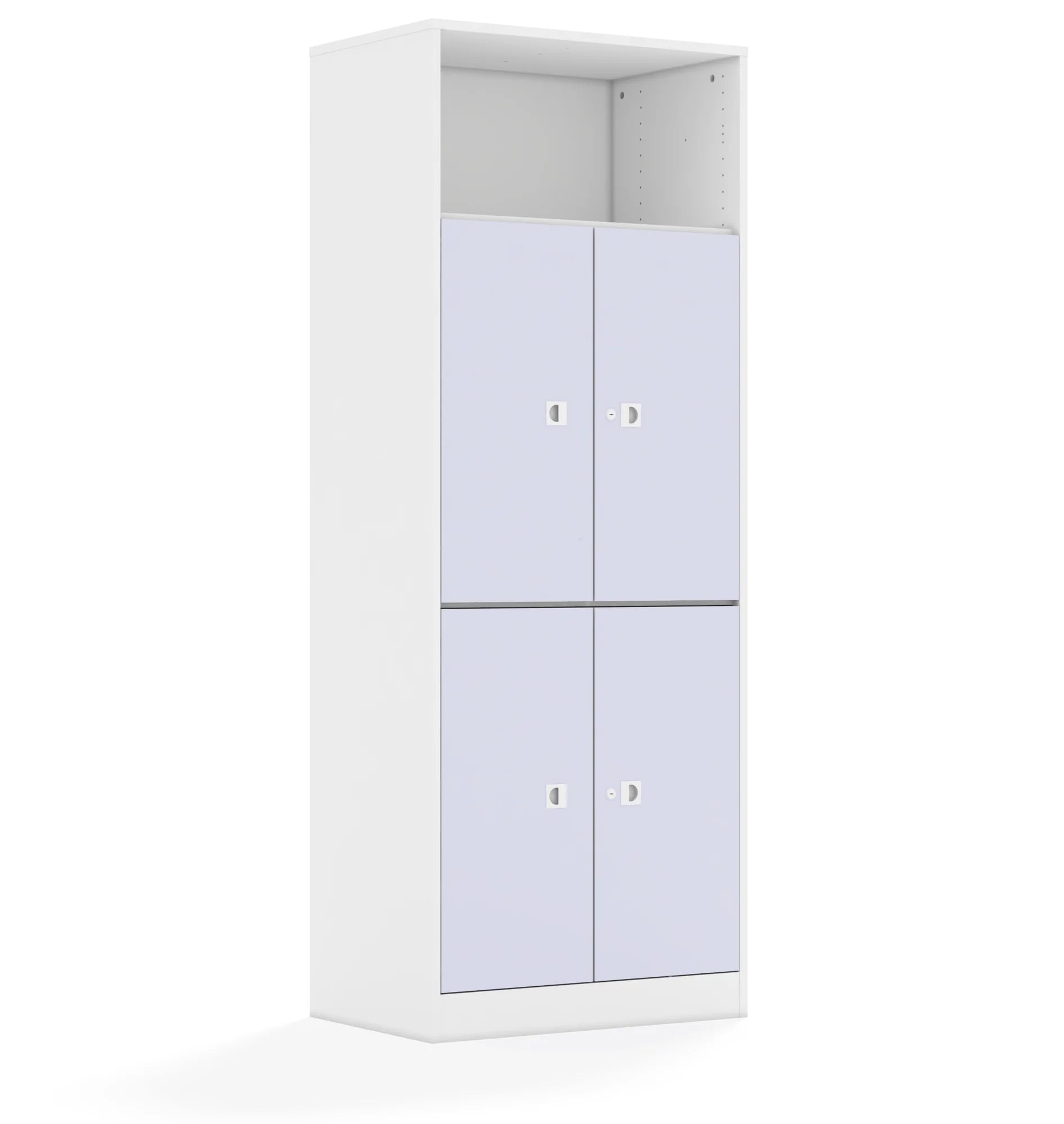 Regał BLOX 70 5P 4F2 706x466x1869 – biały / pastelowy fioletowy