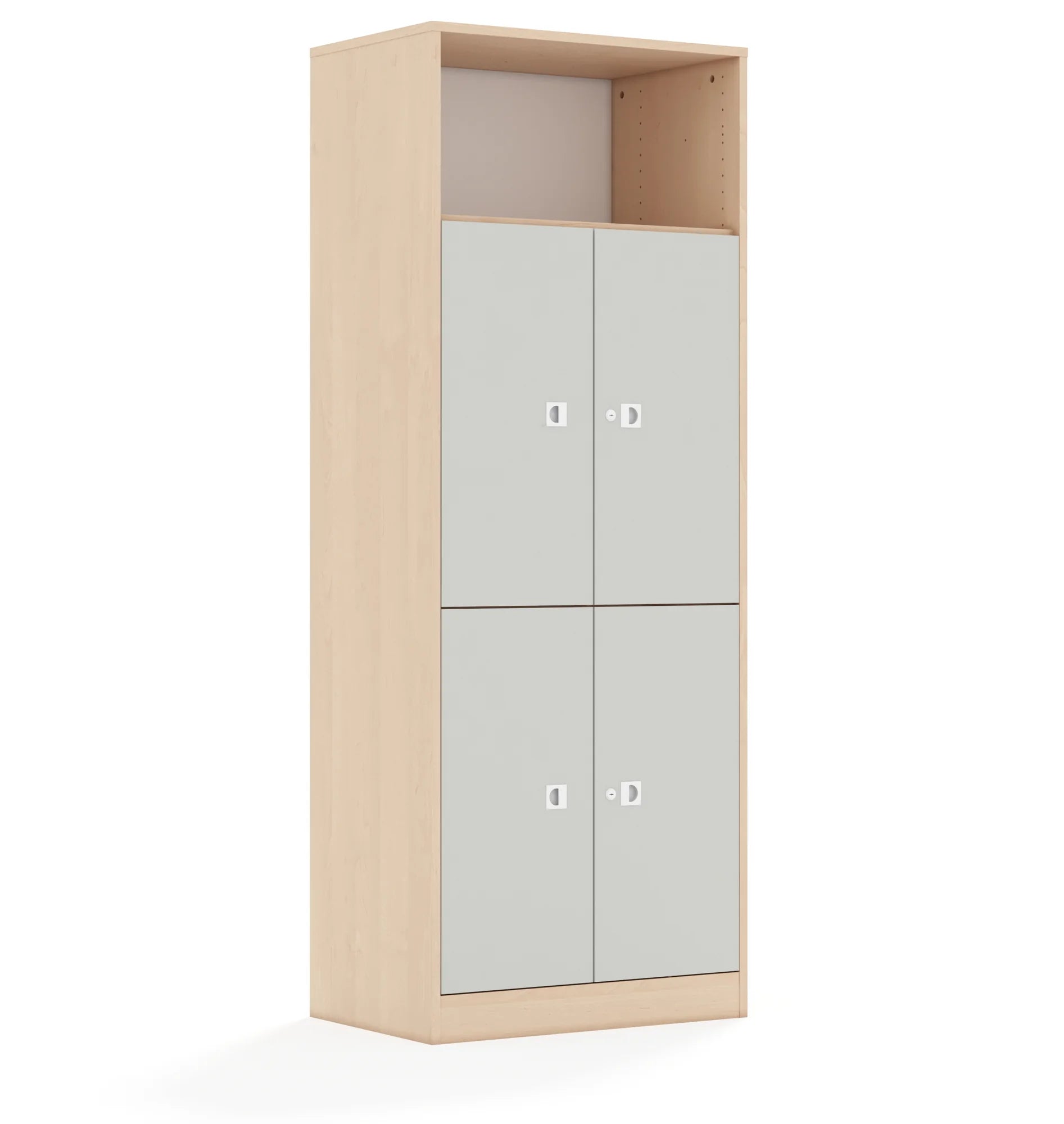 Regał BLOX 70 5P 4F2 706x466x1869 – brzoza / jasny szary