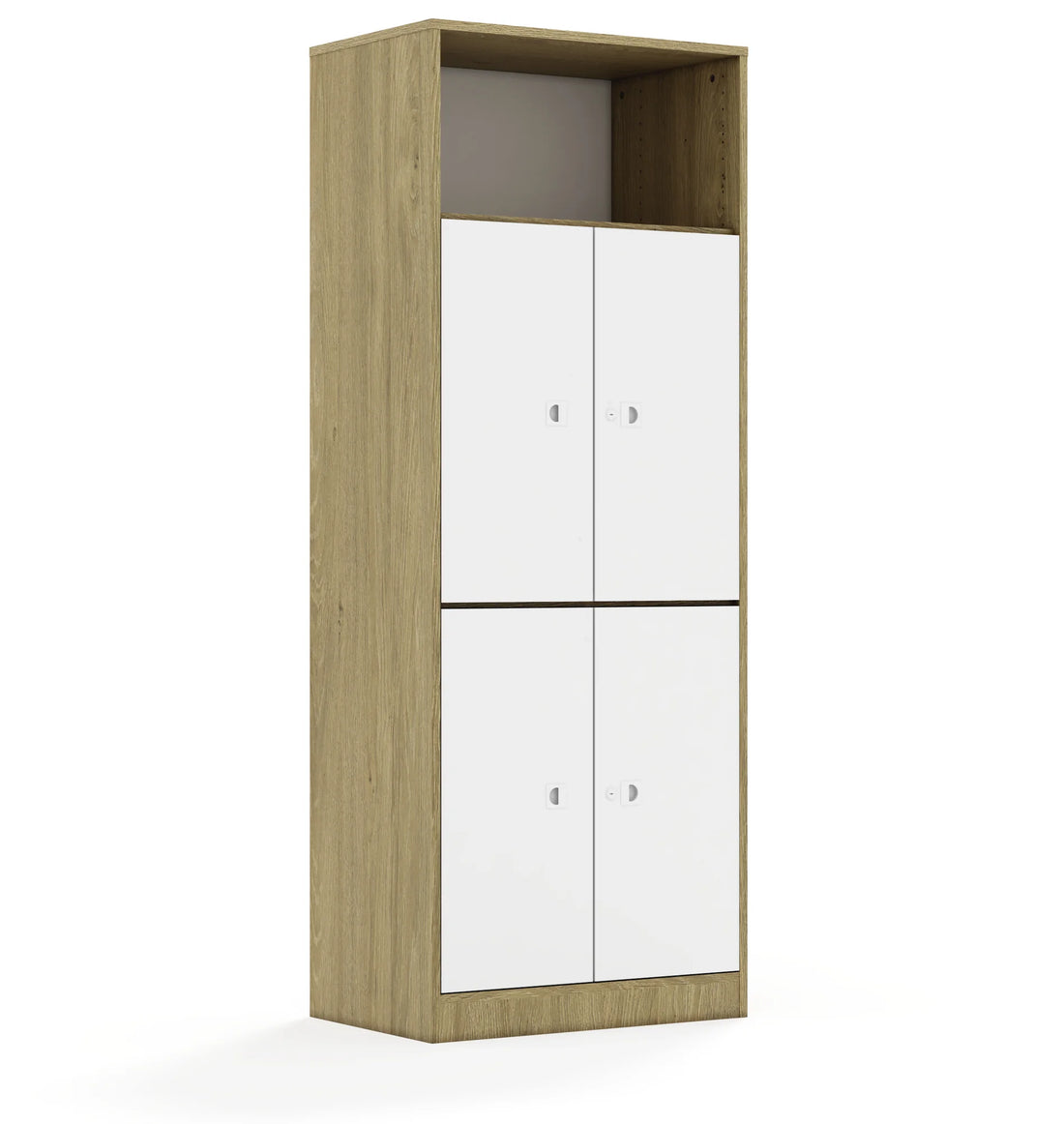 Regał BLOX 70 5P 4F2 706x466x1869 – dąb / biały