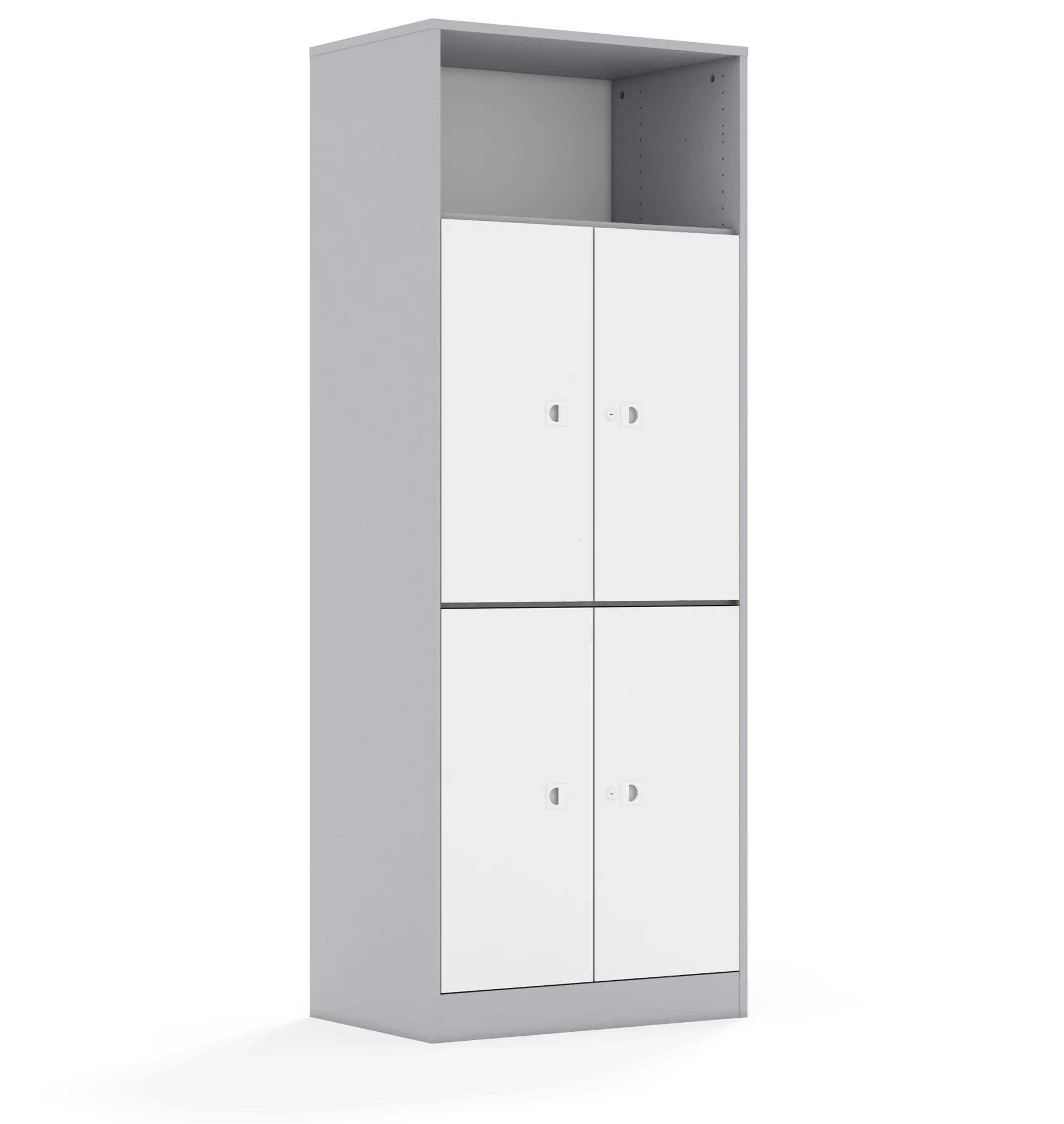 Regał BLOX 70 5P 4F2 706x466x1869 – szary / biały