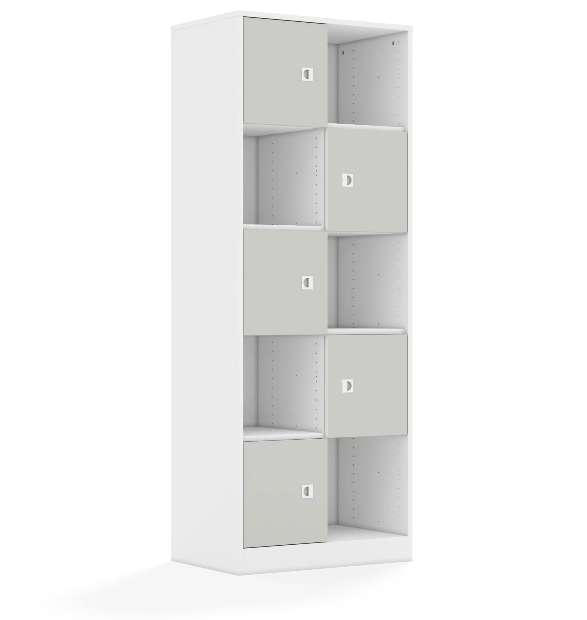 Regał BLOX 70 5PP 5F1 706x466x1869 – biały / jasny szary