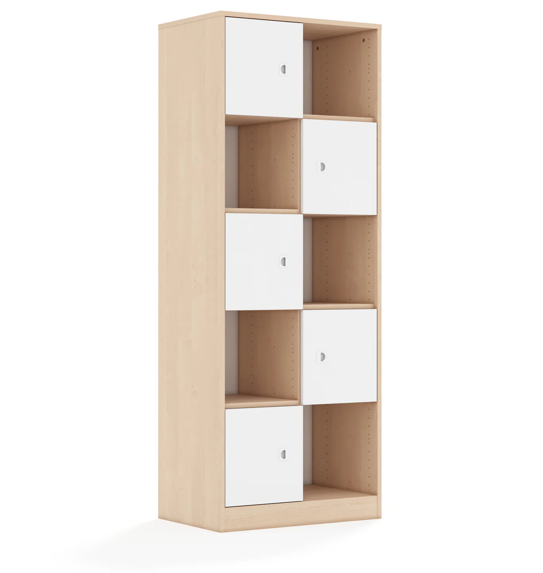 Regał BLOX 70 5PP 5F1 706x466x1869 – dąb / biały