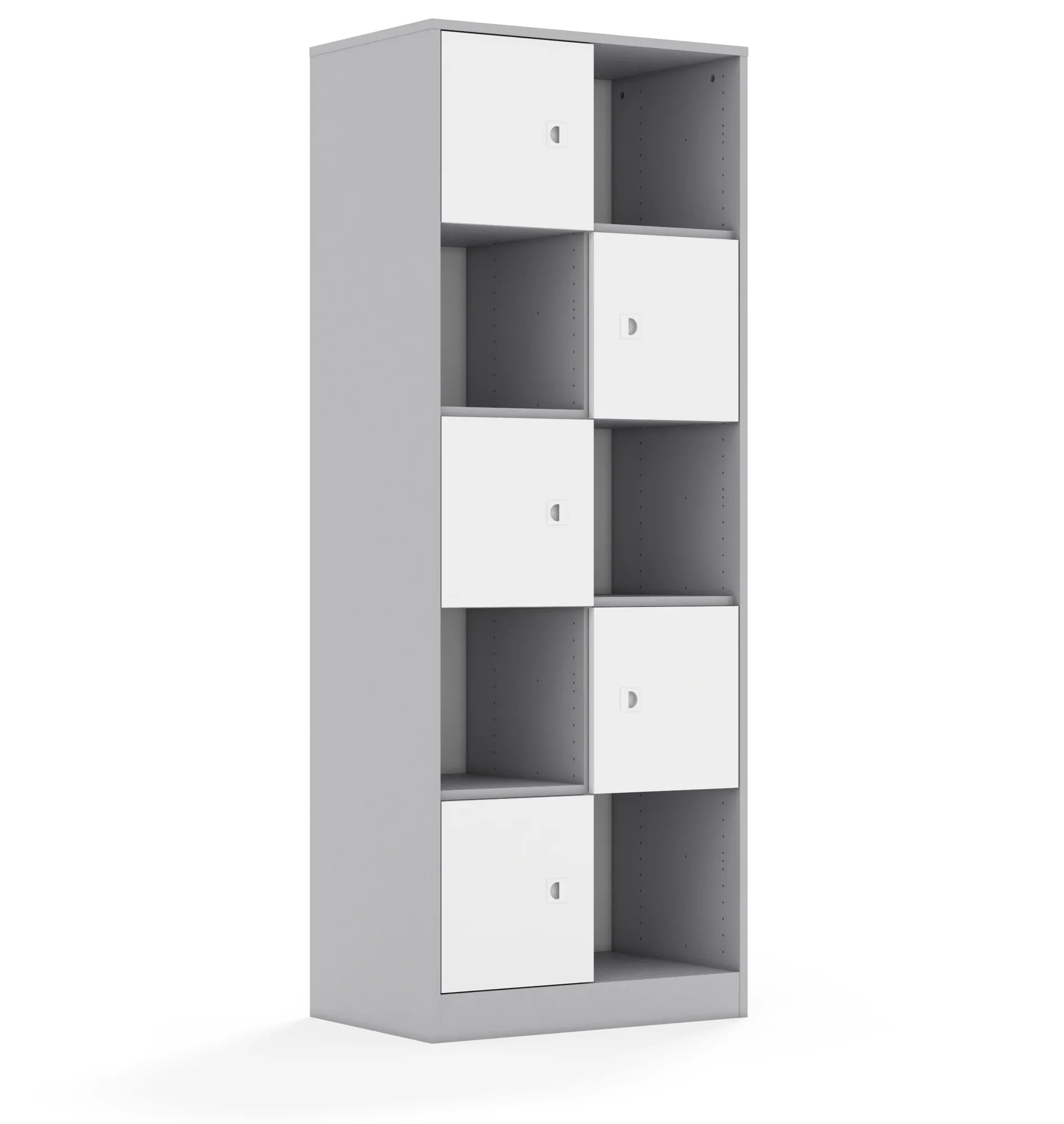 Regał BLOX 70 5PP 5F1 706x466x1869 – szary / biały