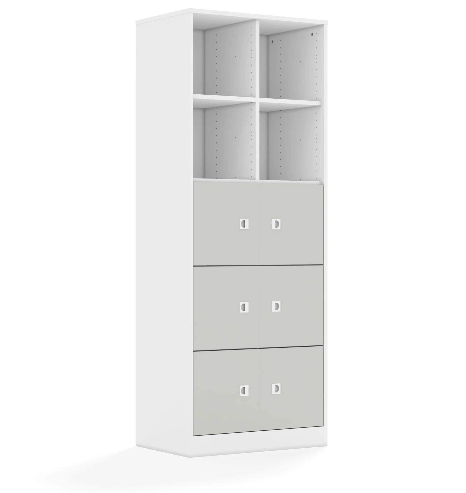 Regał BLOX 70 5PP 6F1 706x466x1869 – biały / jasny szary
