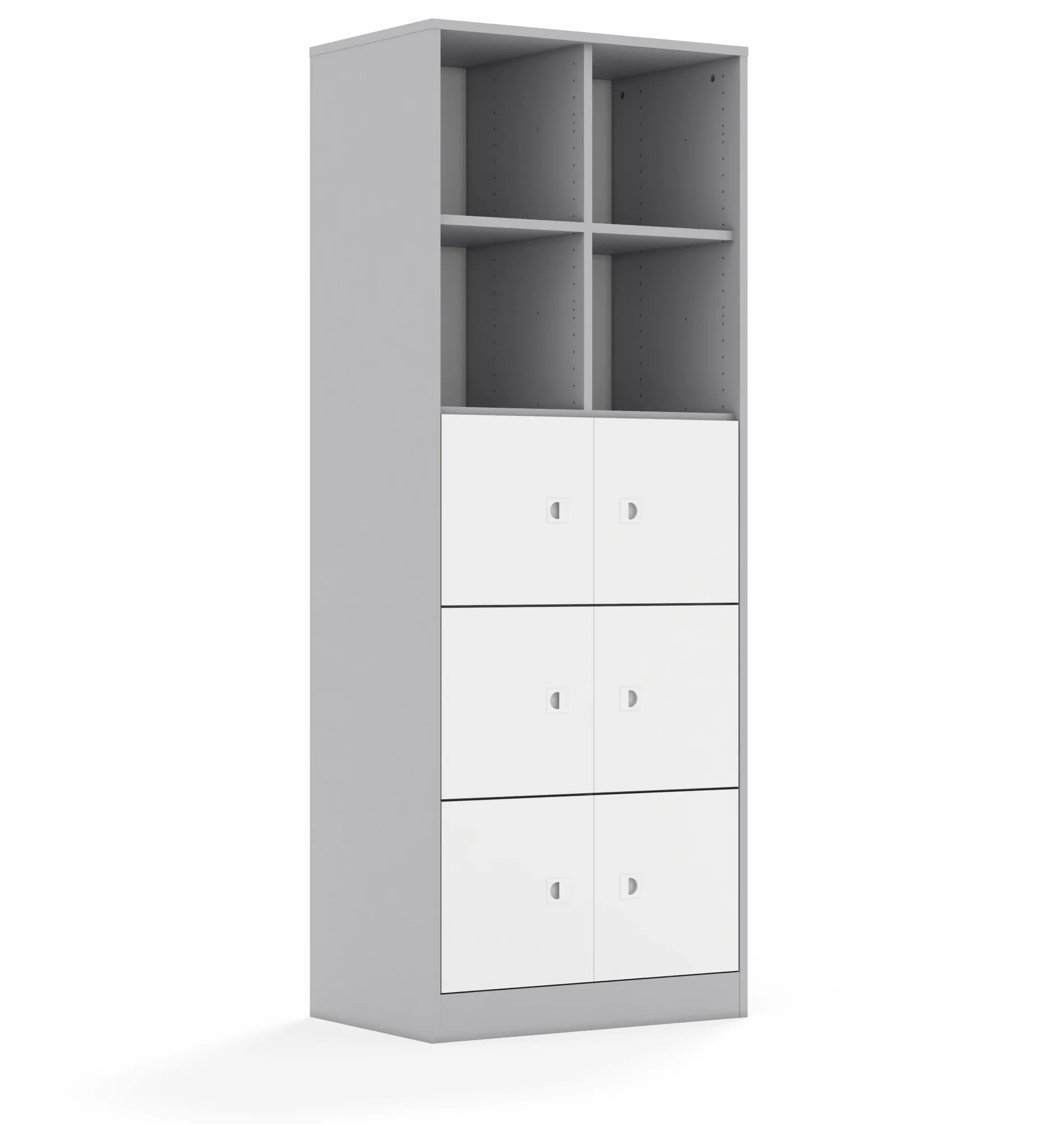 Regał BLOX 70 5PP 6F1 706x466x1869 – szary / biały