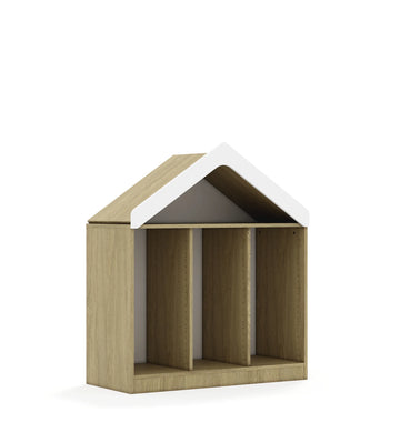 Regał na pojemniki BLOX 110 2PG z daszkiem 1049x466x1223 – dąb