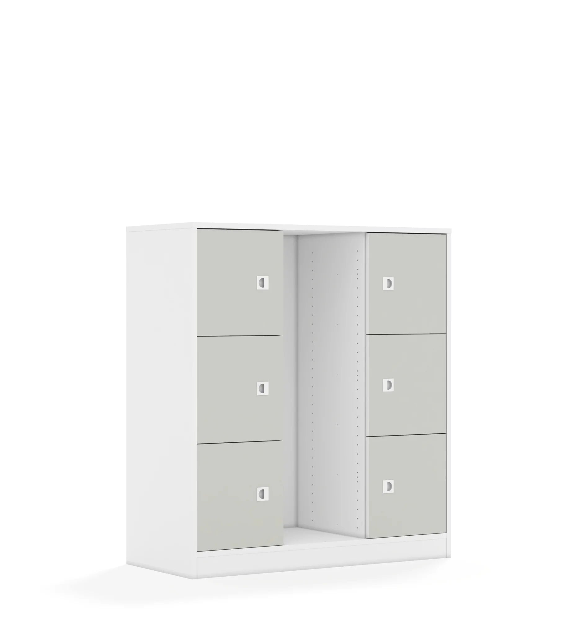 Regał na pojemniki BLOX 110 3PG 6F1 1049x466x1165 – biały / jasny szary