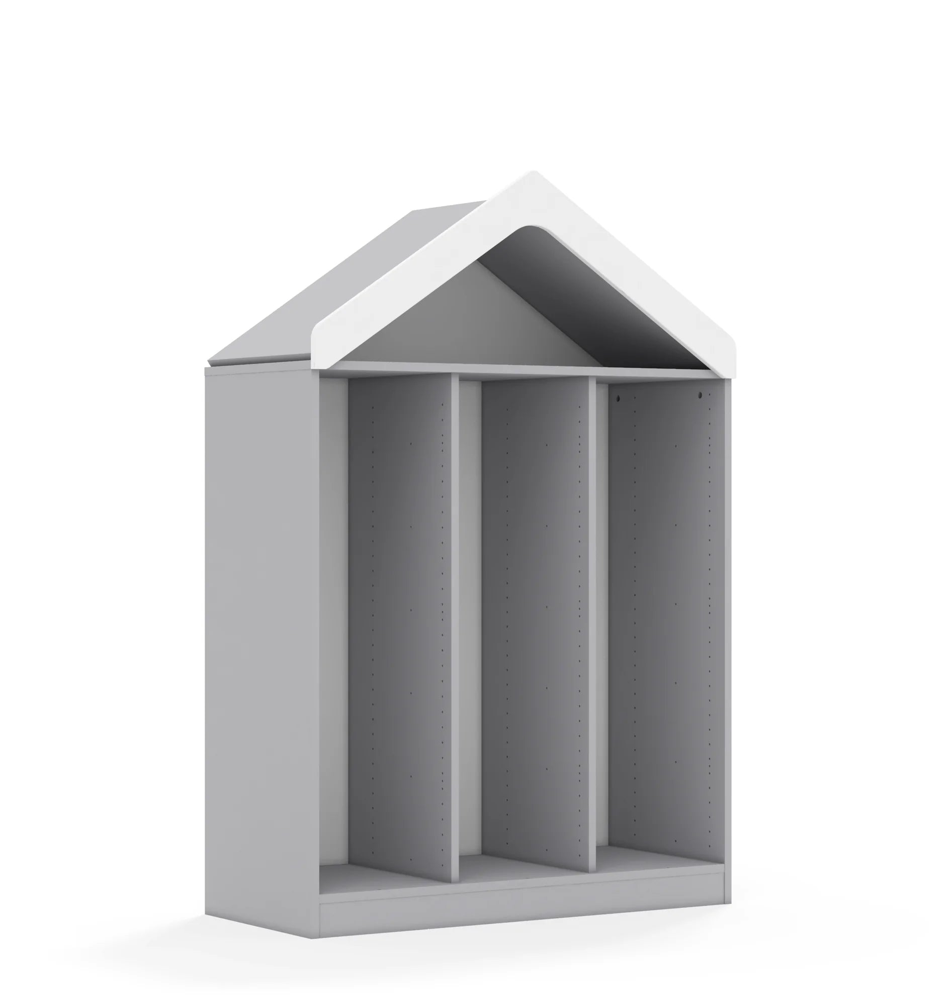 Regał na pojemniki BLOX 110 3PG z daszkiem 1049x466x1575 – szary