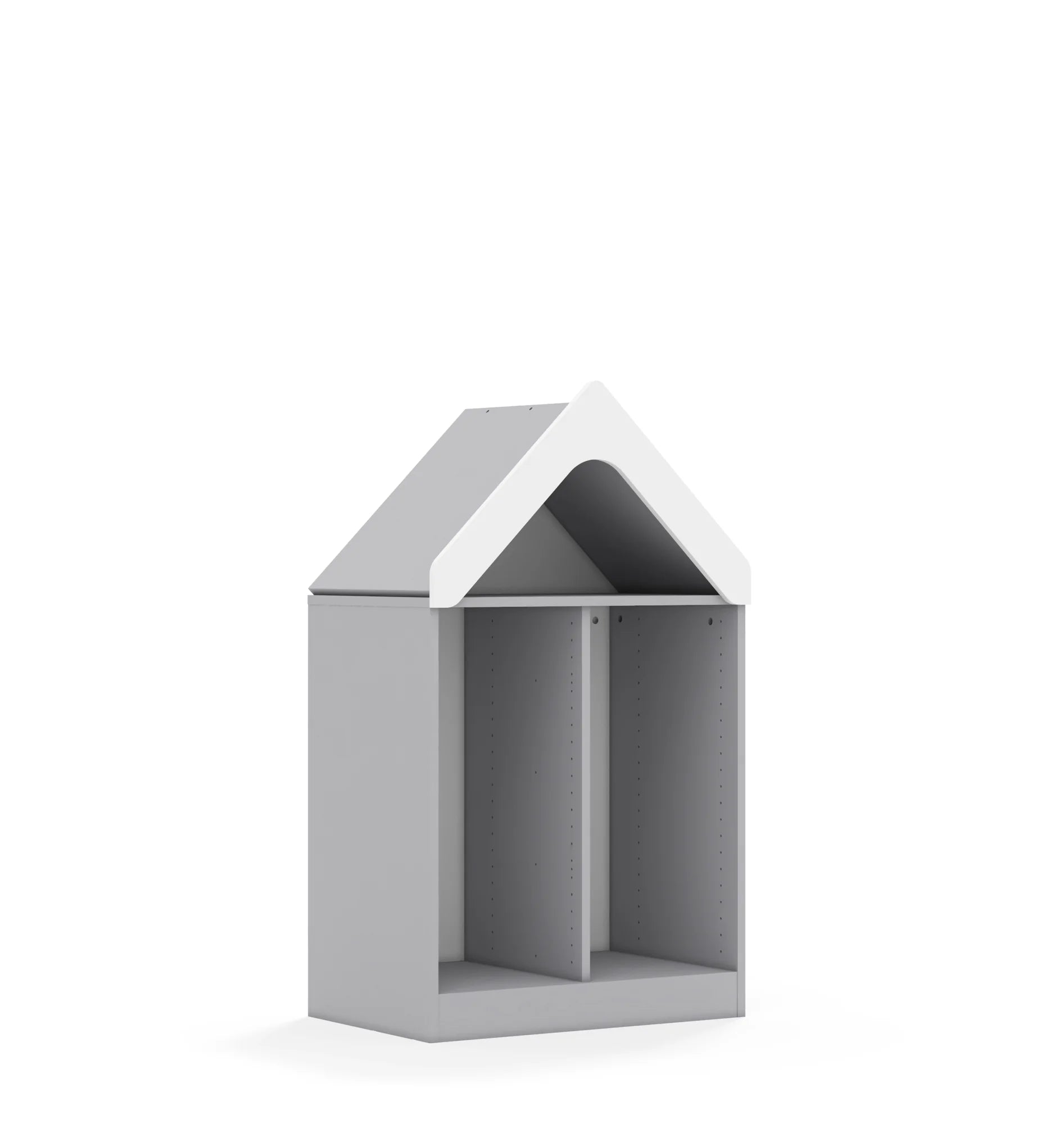 Regał na pojemniki BLOX 70 2PG z daszkiem 706x466x1223 – szary