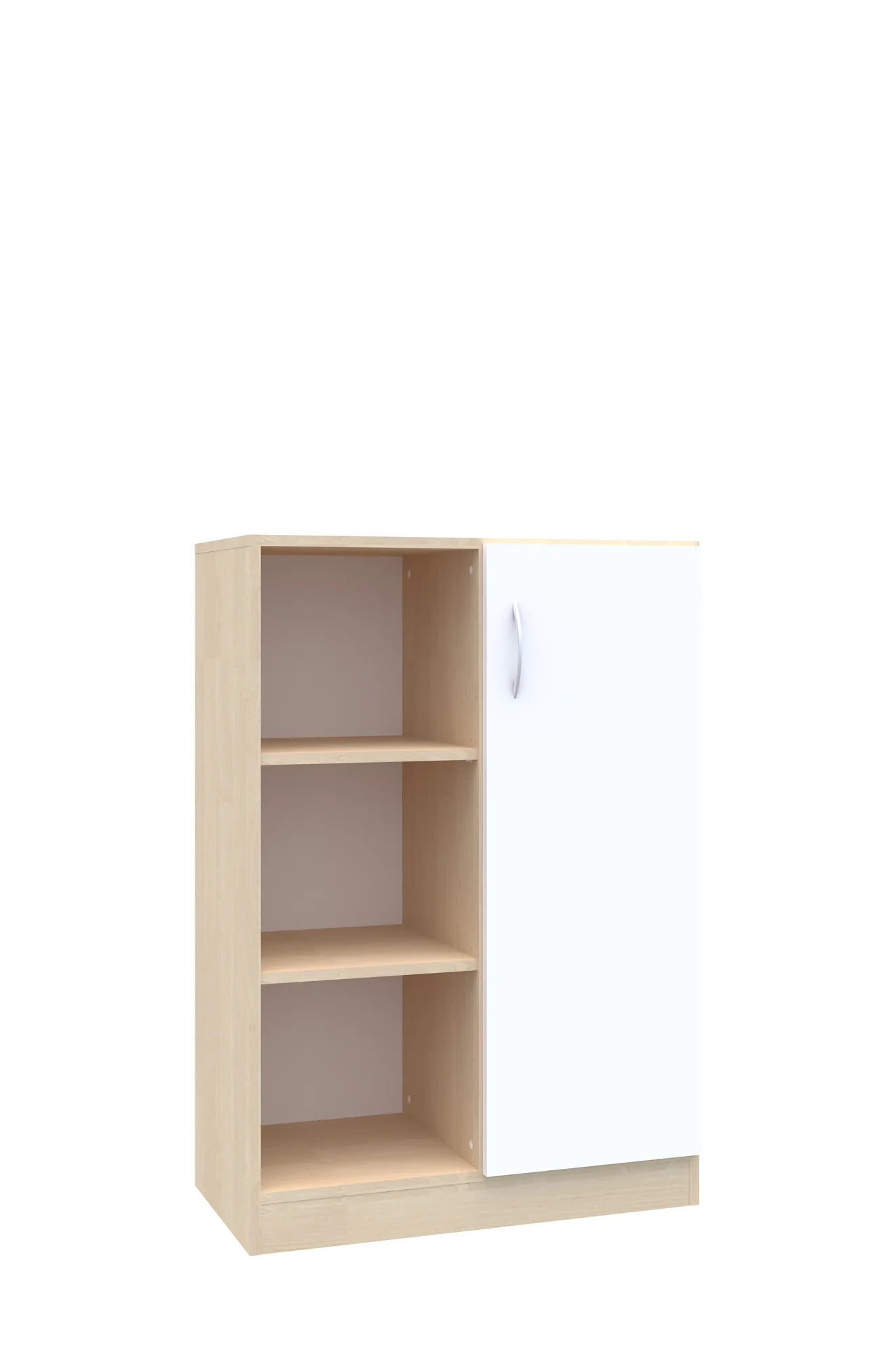 Regał Simple 80 3P 1F3 800x400x1205 – brzoza / biały