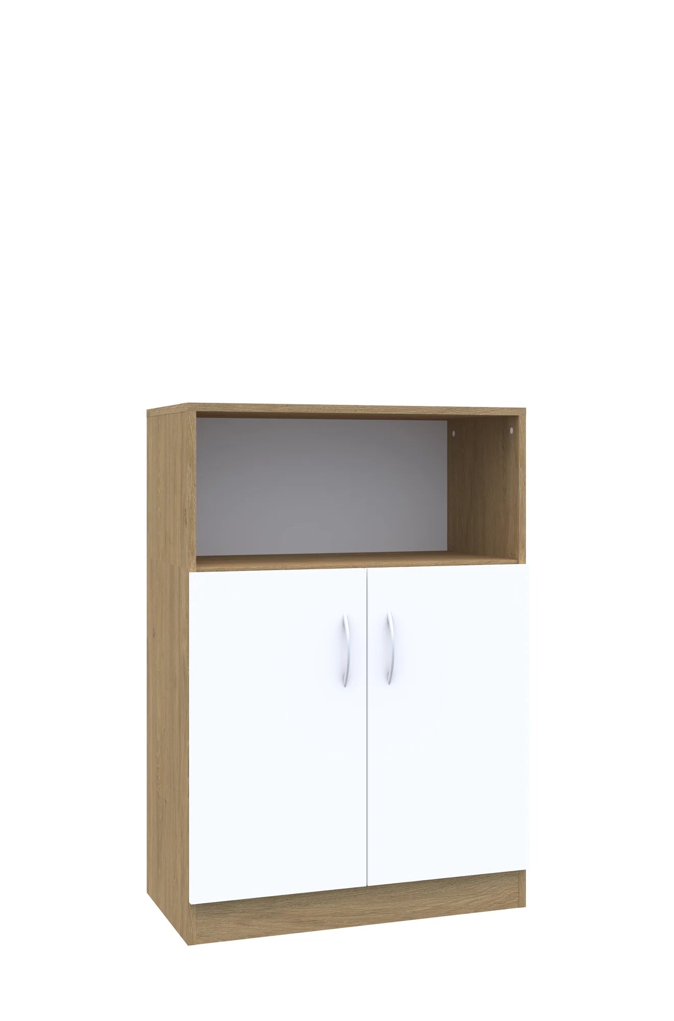 Regał Simple 80 3P 2F2 800x400x1205 – dąb / biały