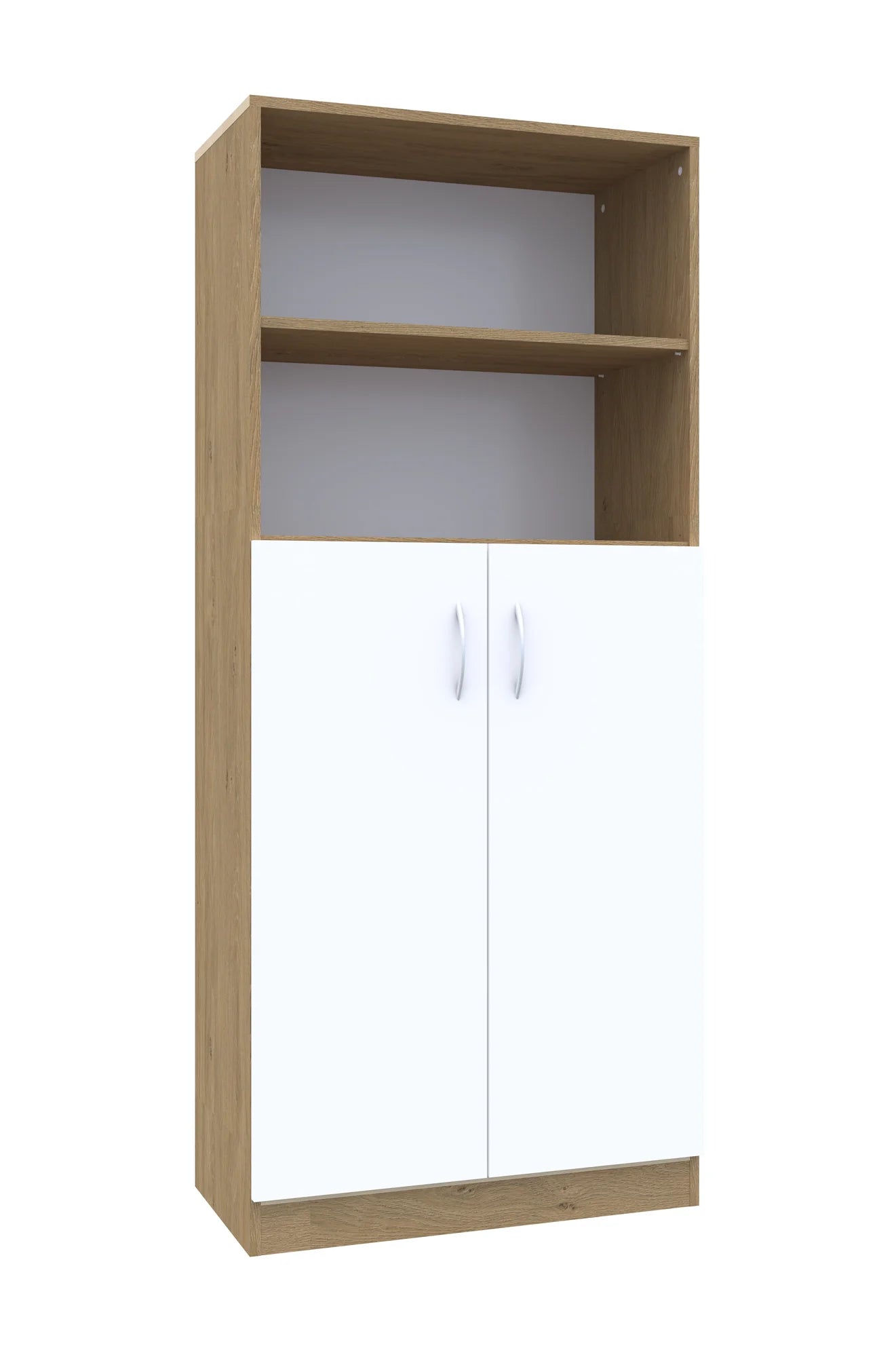 Regał Simple 80 5P 2F3 800x400x1850 – dąb / biały