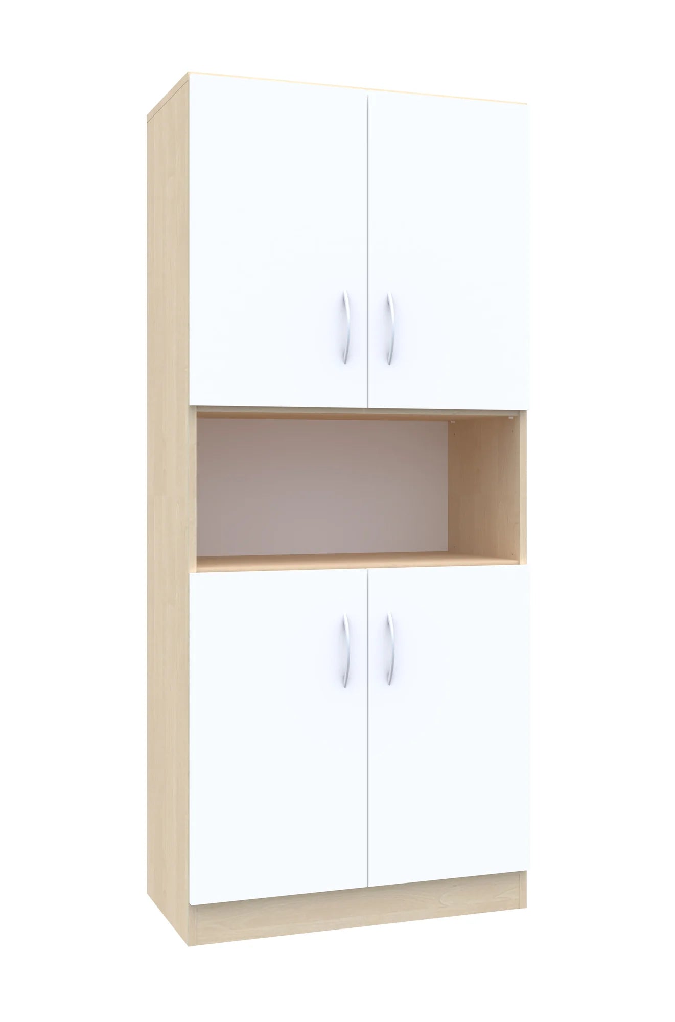 Regał Simple 80 5P 4F2 800x400x1850 – brzoza / biały