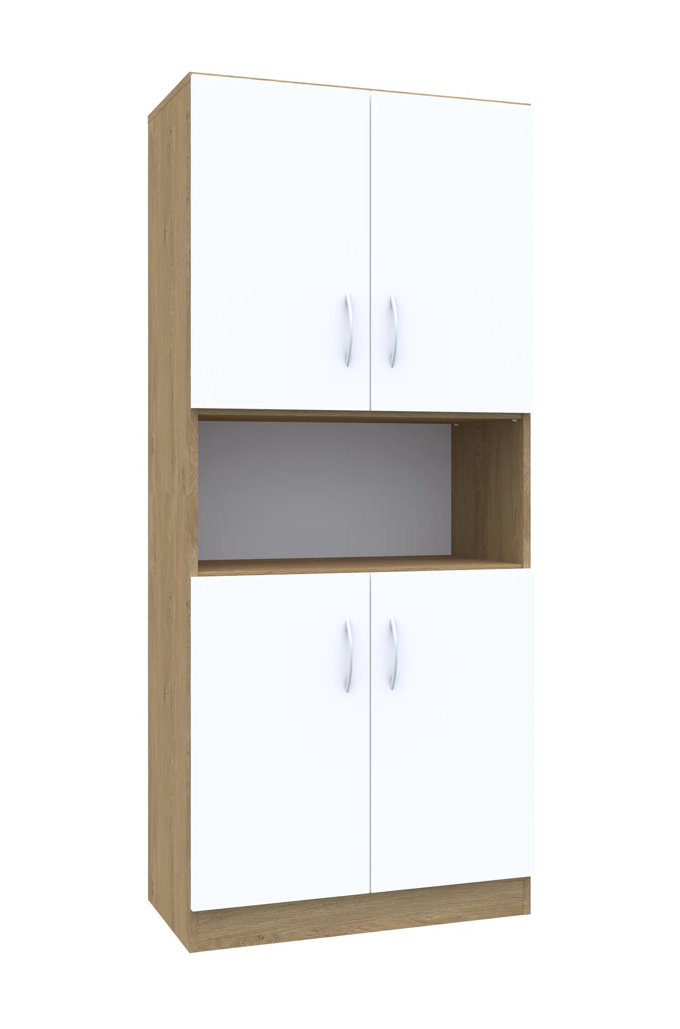 Regał Simple 80 5P 4F2 800x400x1850 – dąb / biały
