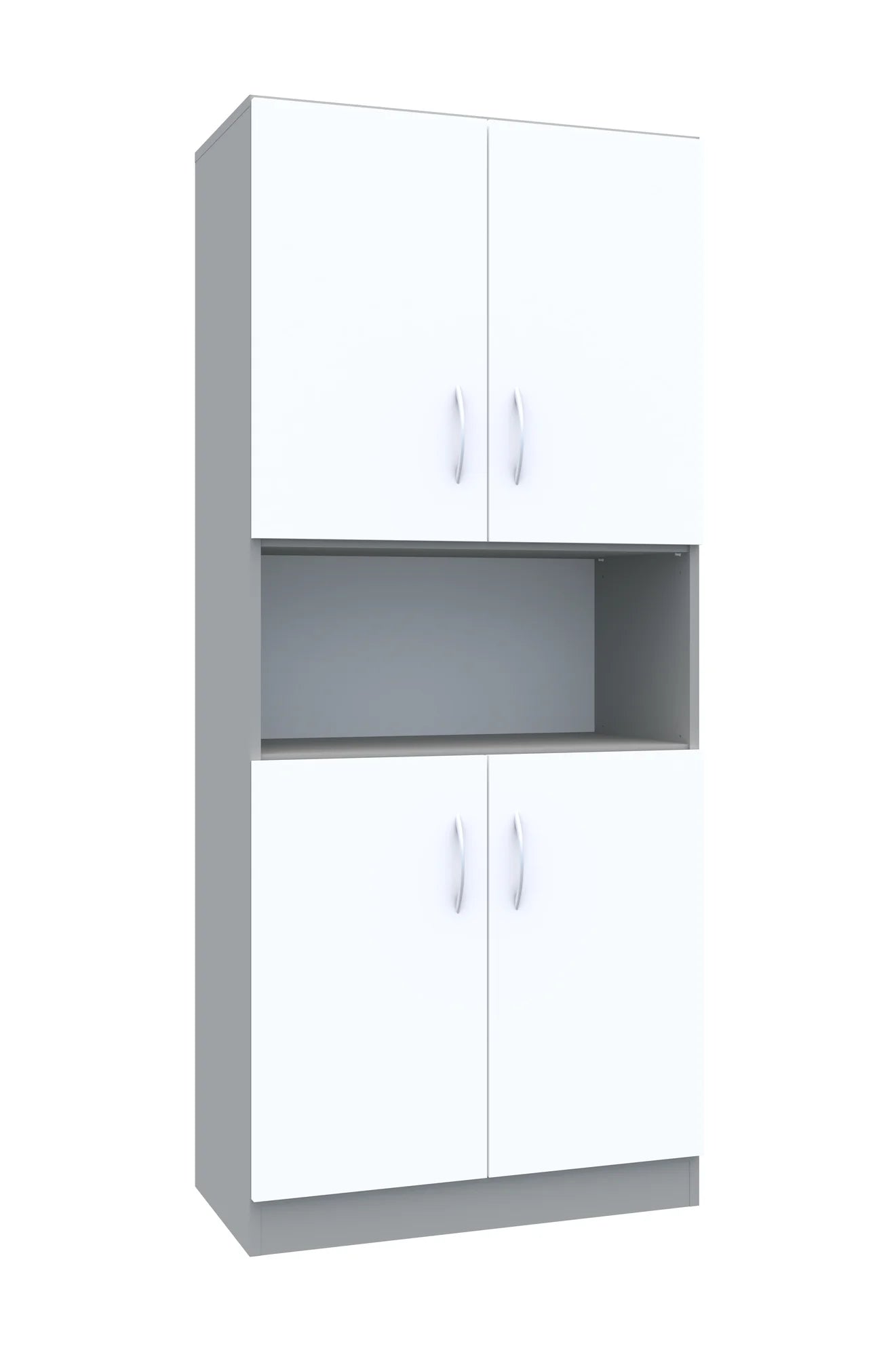 Regał Simple 80 5P 4F2 800x400x1850 – szary / biały