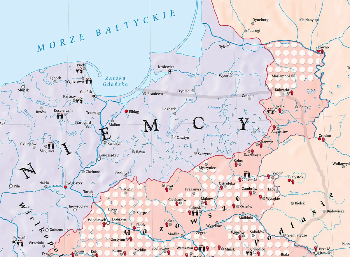 Rewolucja 1905-7 na ziemiach polskich - mapa ścienna - zdjęcie 3