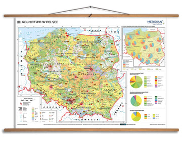 Rolnictwo w Polsce - uprawy i struktura użytkowania ziemi - mapa ścienna