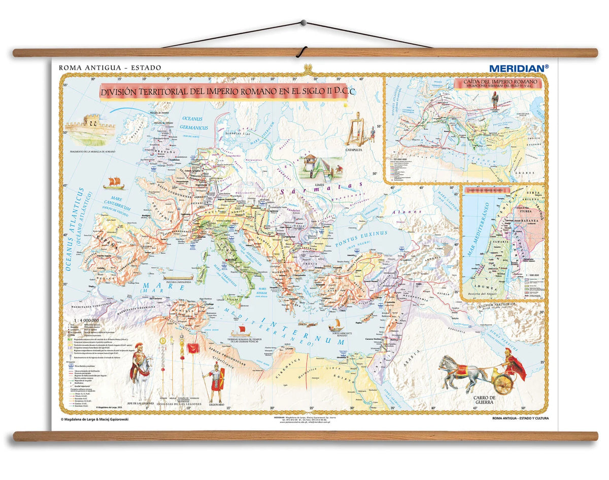 Roma Antigua - Estado - mapa ścienna w języku hiszpańskim