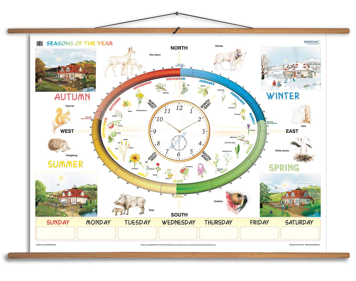 Seasons of the year - plansza dydaktyczna w języku angielskim