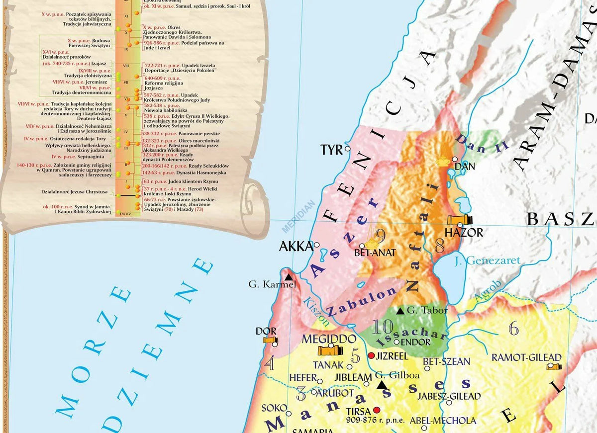 Starożytny Izrael od X do VI w p.n.e. (Stary Testament) - mapa ścienna - zdjęcie 2