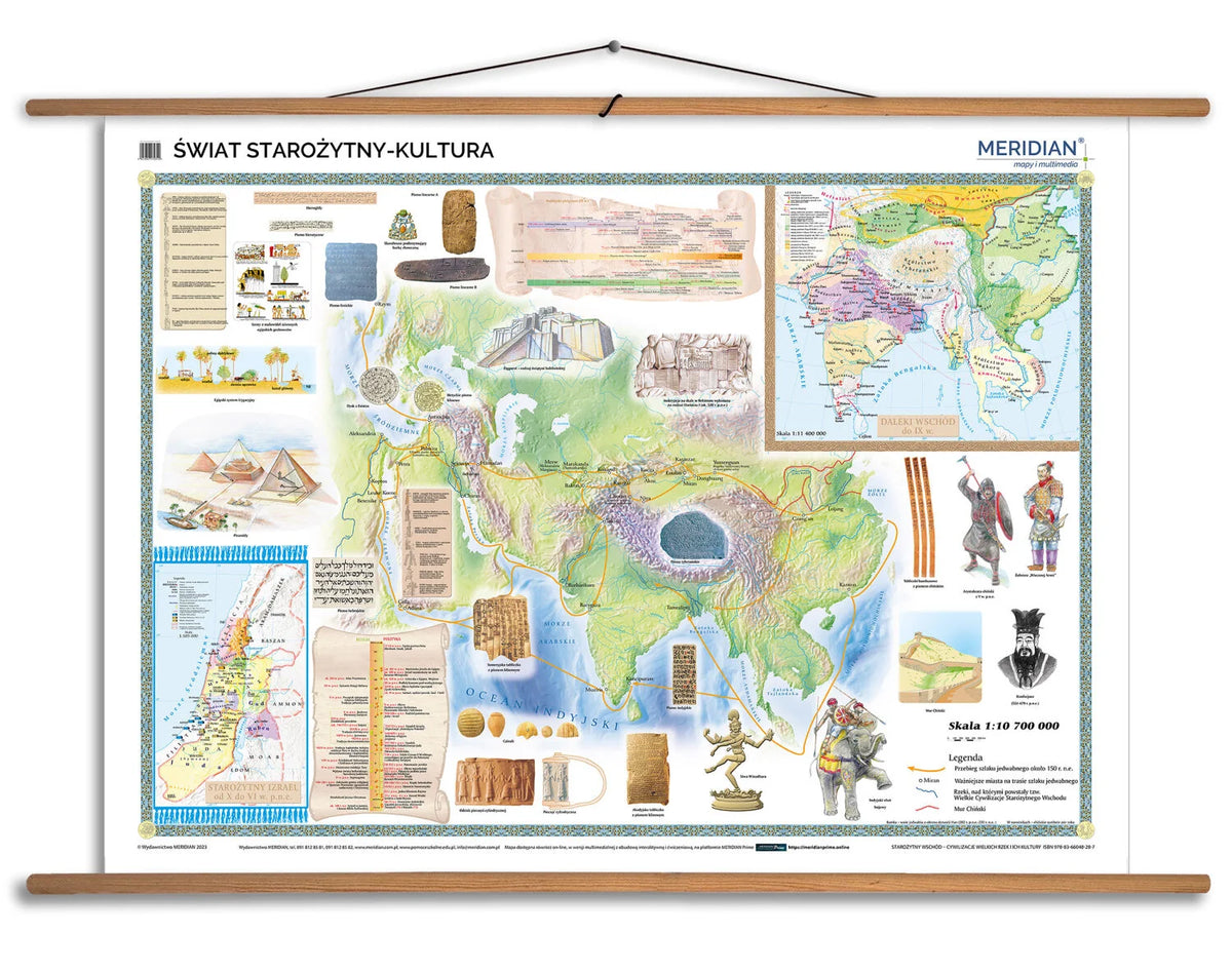 Starożytny wschód - cywilizacje wielkich rzek i ich kultury - mapa ścienna