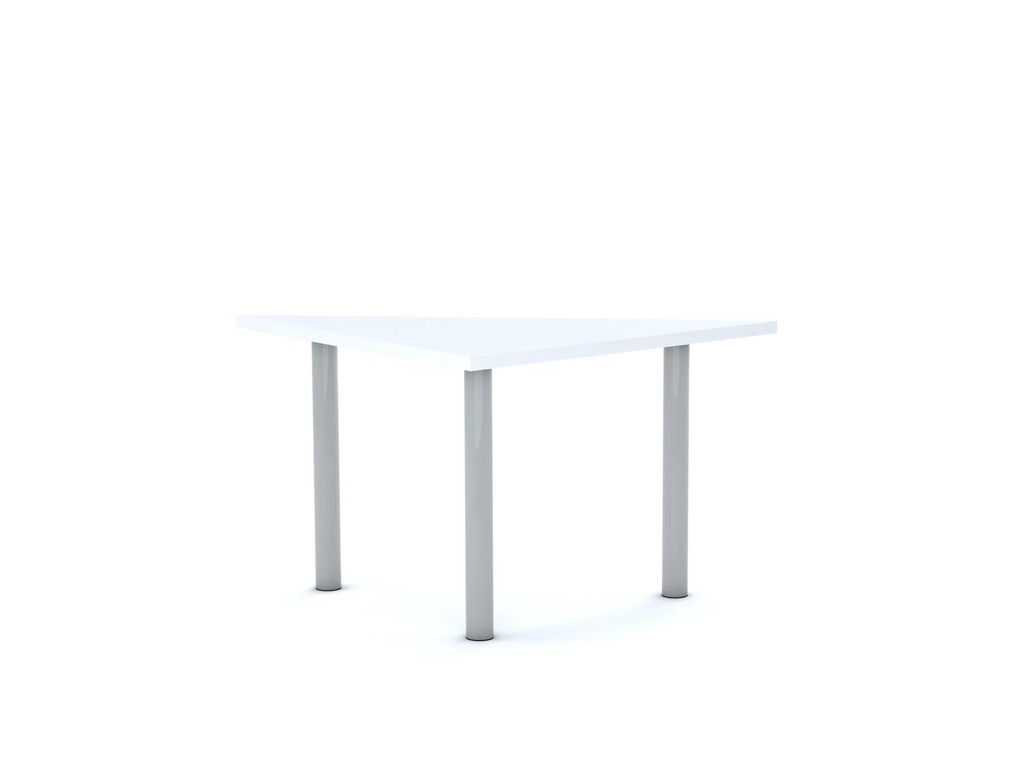 Stół CLASSIC Trójkąt 750×750×1060 – biały / biały